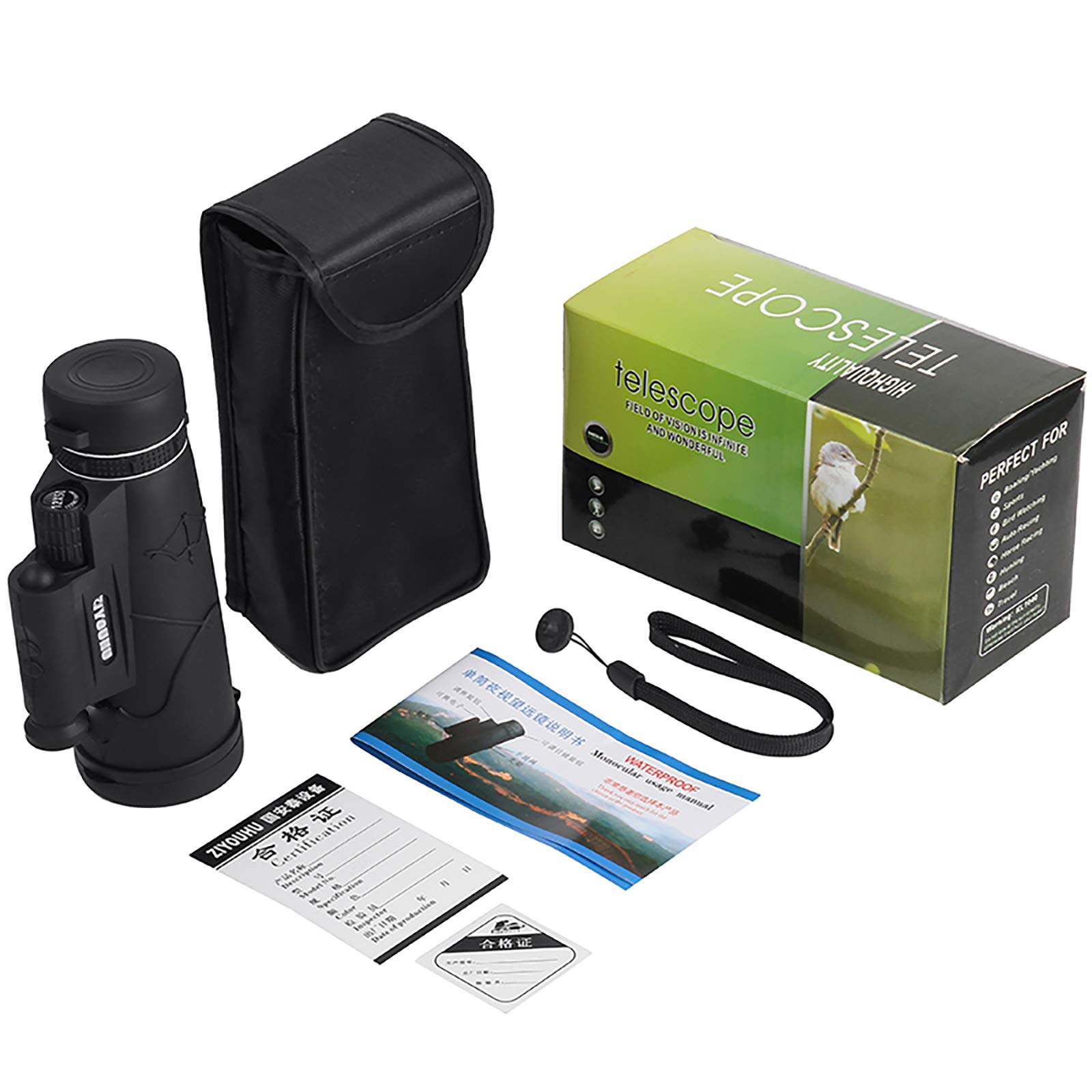 TELESCOPIO ZOOM 12X50 HD CON TREPPIEDI PER FOTO CON SMARTPHONE CON LED E LASER - CANNOCCHIALE STELLE