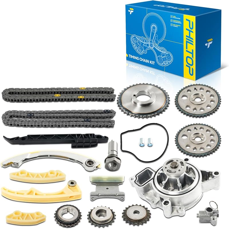 Kit de corrente de comando PHILTOP com bomba d’água para Chevrolet, Oldsmobile, Pontiac e Saturn – Conjunto