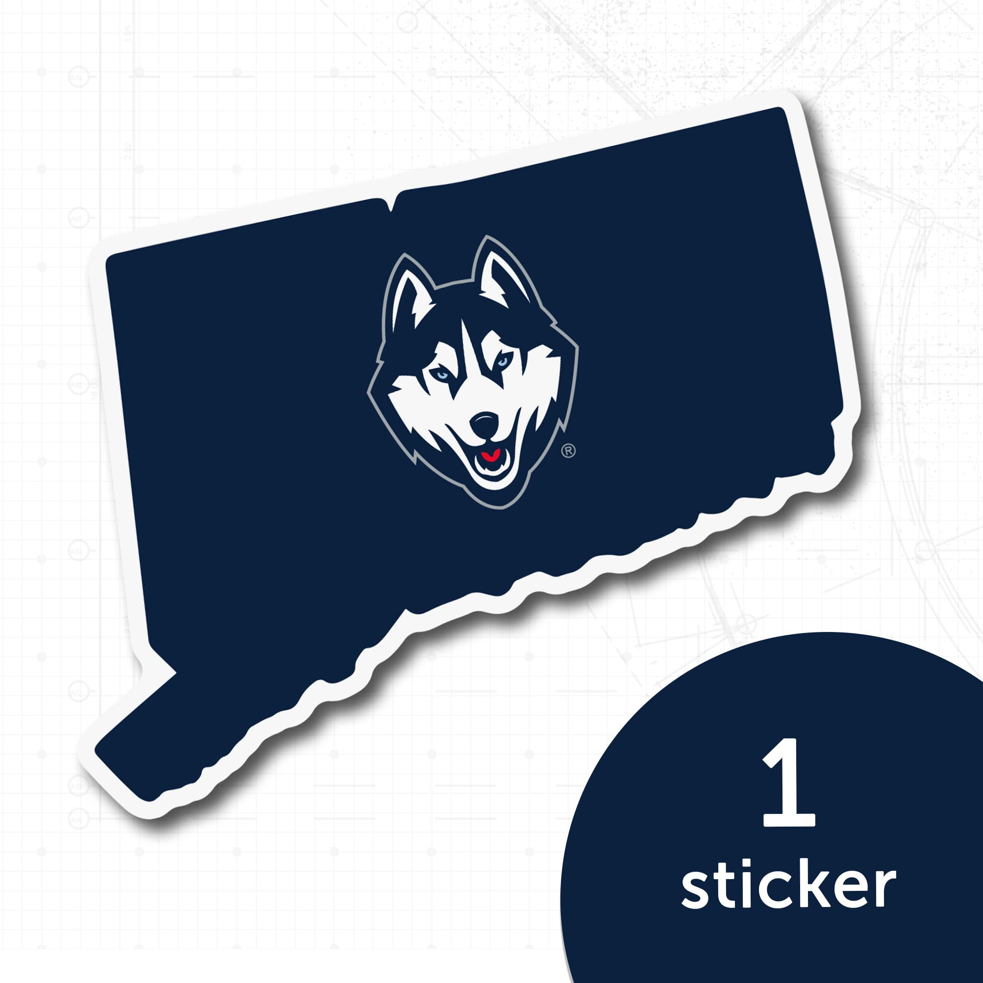 Desert Cactus UConn Sticker Sheet - Officially Licensed University Of Connecticut Vinyl Decals For Cars, Laptops, Water Bottles - View #8