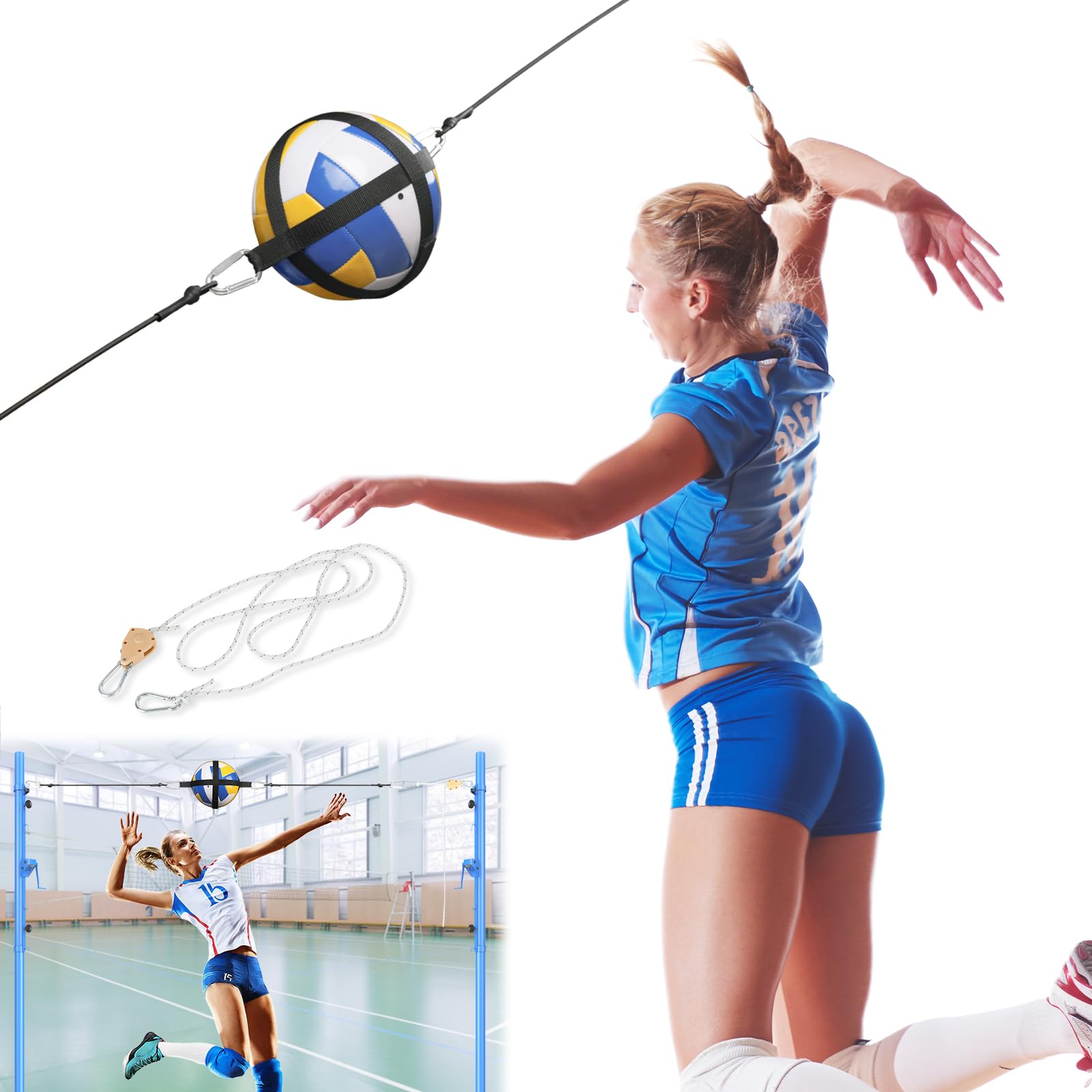 Amazon.com : Volleyball Training Equipment Aid System - Adjustable