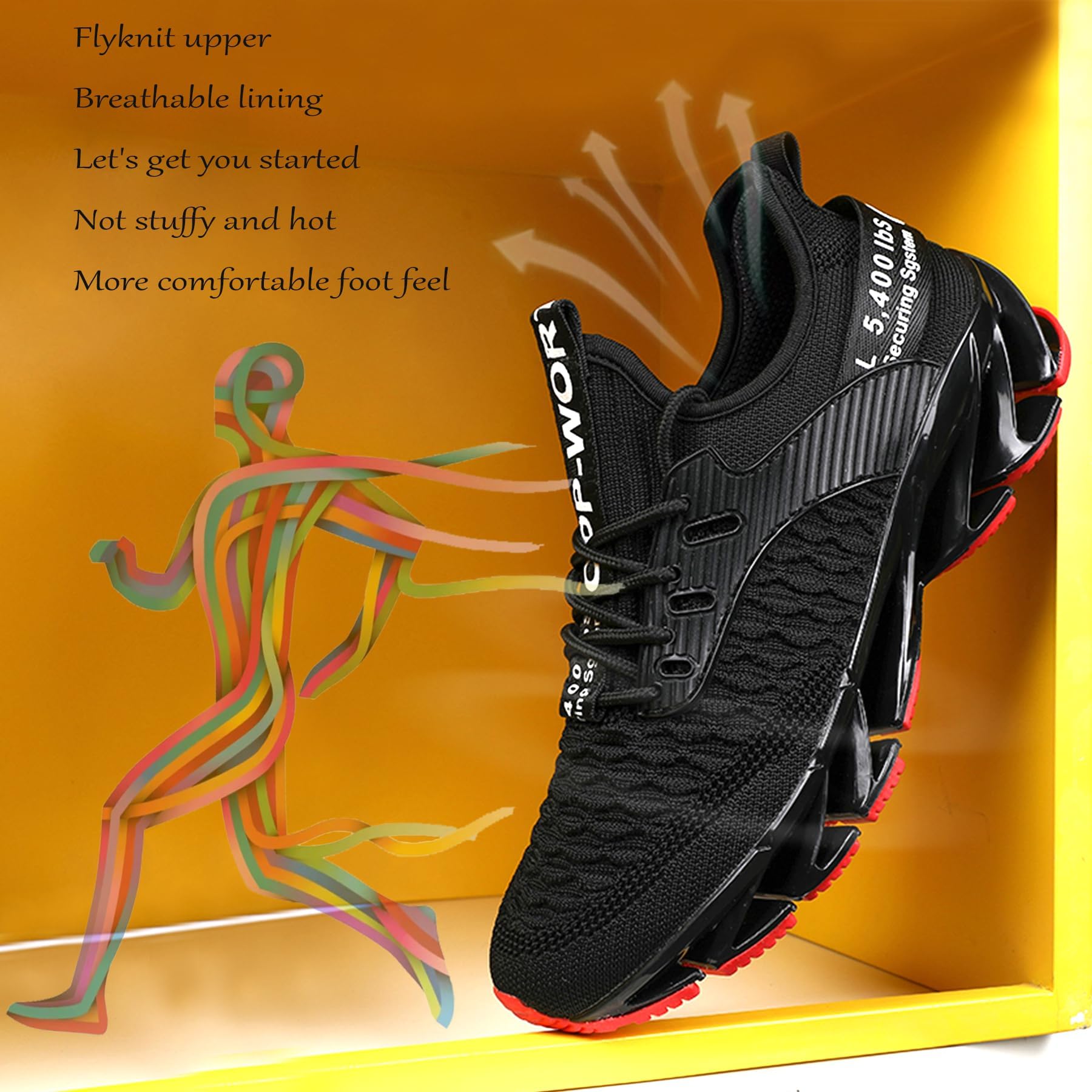 Hombre Mujer Zapatillas de Deportivas Ligero Transpirables Running Gimnasio Fitness Atlético Casual Sneakers Multicolor EU 36-46