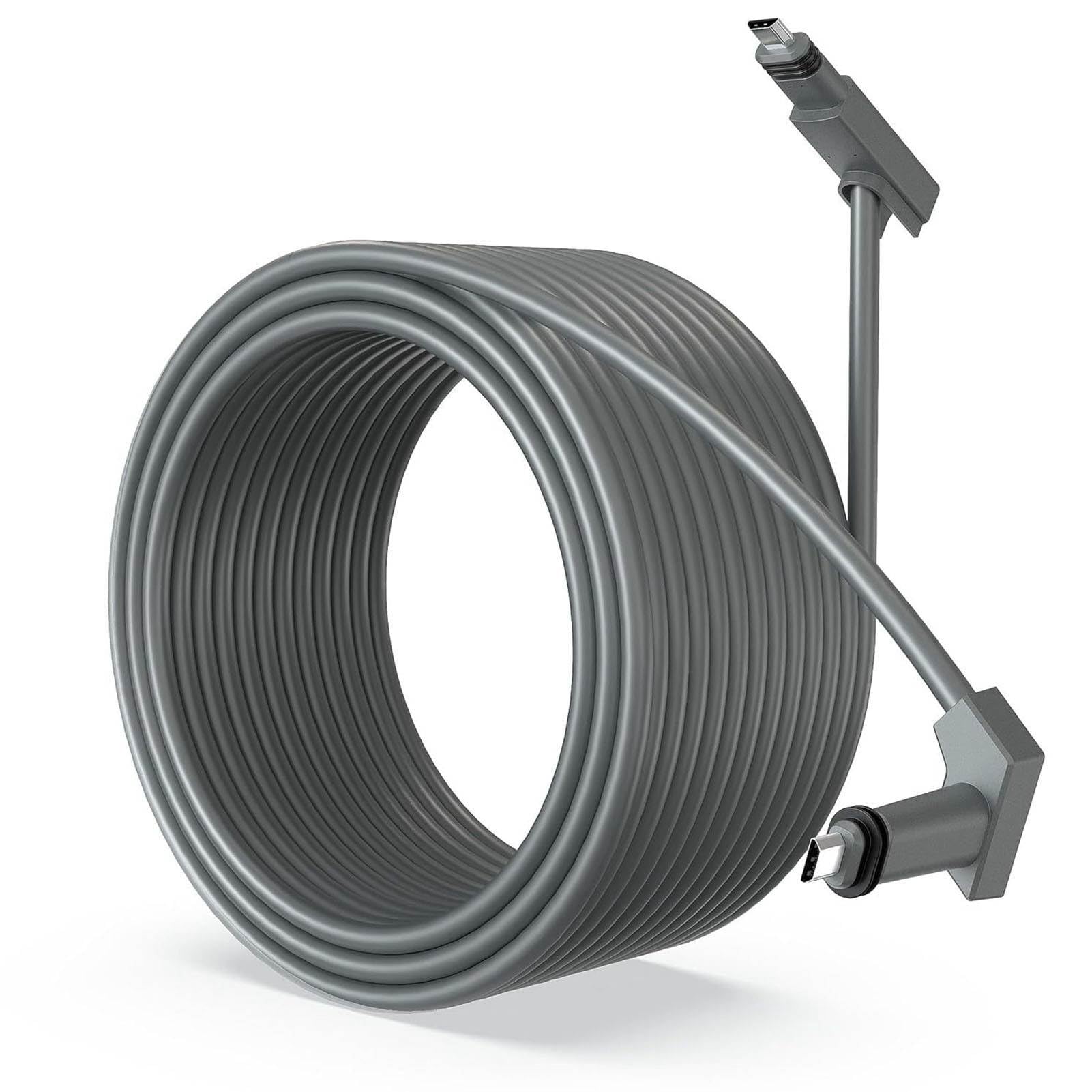 Bewinner Câble pour Adaptateur Ethernet Câble D'extension Satellite étanche pour Satellite Rectangulaire V2, Gris 147,6 Pieds 45 M