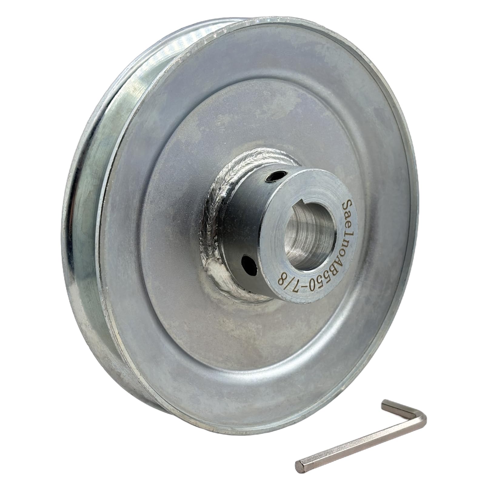 AB550-7/8 Single Groove Web Sheaves, v Belt Pulley 5.5" OD 7/8" bore,Motor Pulley Carbon Steel for A B 5L 4L V-Belts