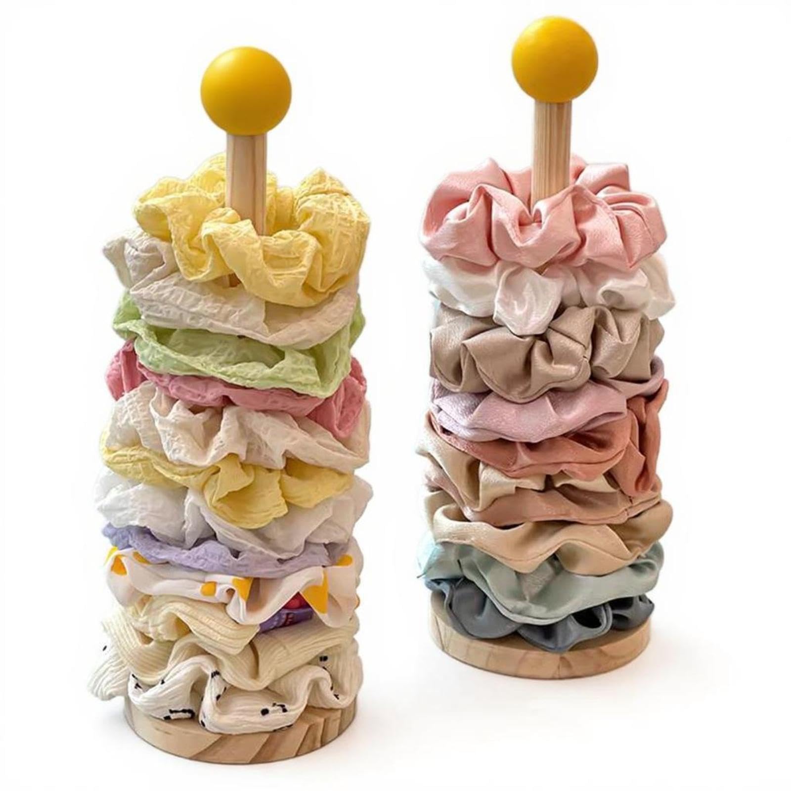 Scrunchie Holder, Wooden Hair Accessories Organizer, Desktop Display Stand Yellow Ball Pack of 2 | Sofas, Loveseats & Chaises | Furniture-image-45