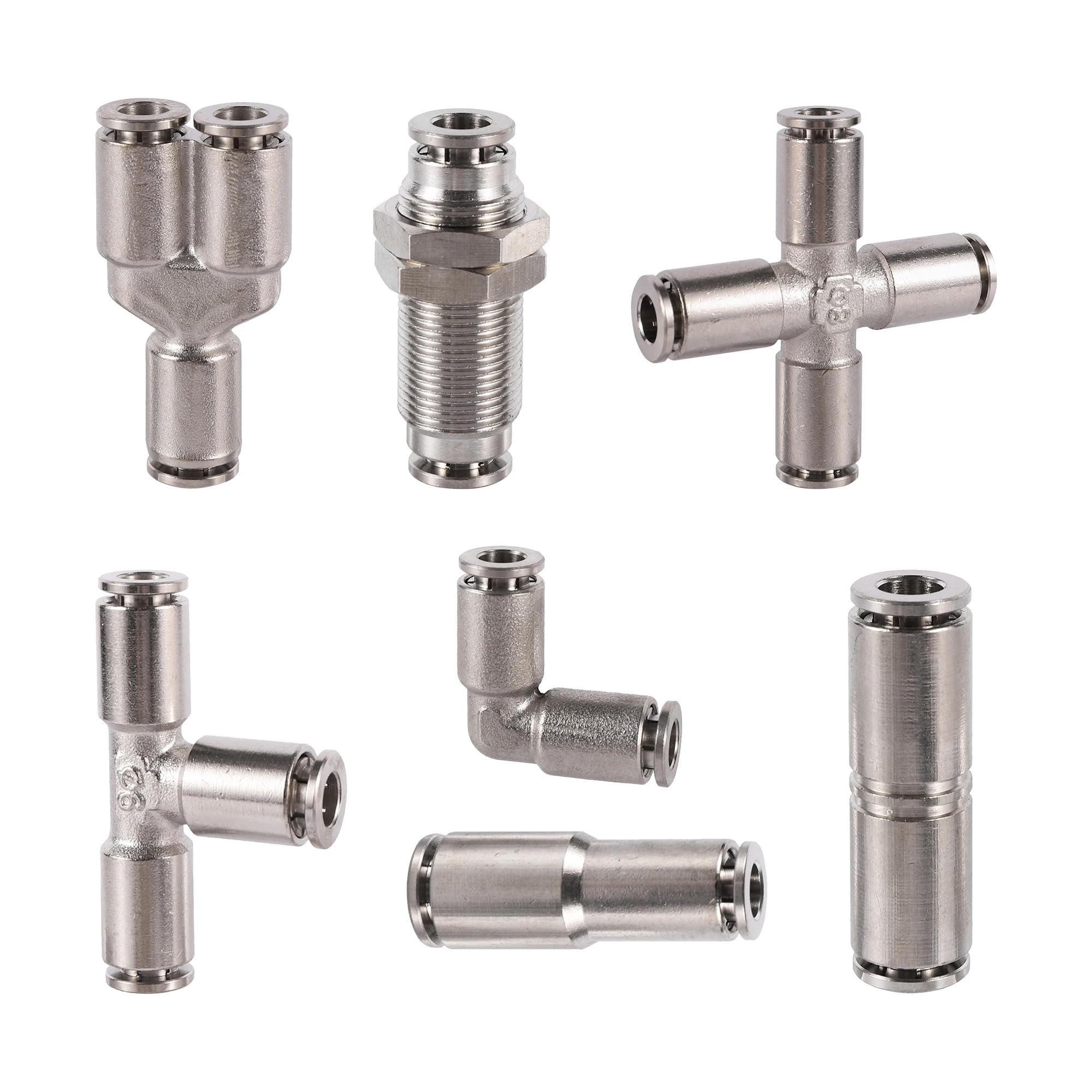 1pcs Pneumatic Quick Connector Push-in 4-16mm Pipe Fittings Air Garden Irrigation Water(12mm,PM Bulkhead)