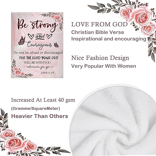 Miniatura 4 de AUIVTY Regalos de cumpleaños cristianos para mujeres, manta inspiradora rosa con versículo de la Biblia, regalos religiosos de Pascua para amigos,