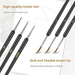 11 Pcs Detail Paint Brushes Set, fine Miniature Paint Brush for Detailing, Tiny Paintbrushes for Art Acrylic, Watercolour, Model, Nail, face