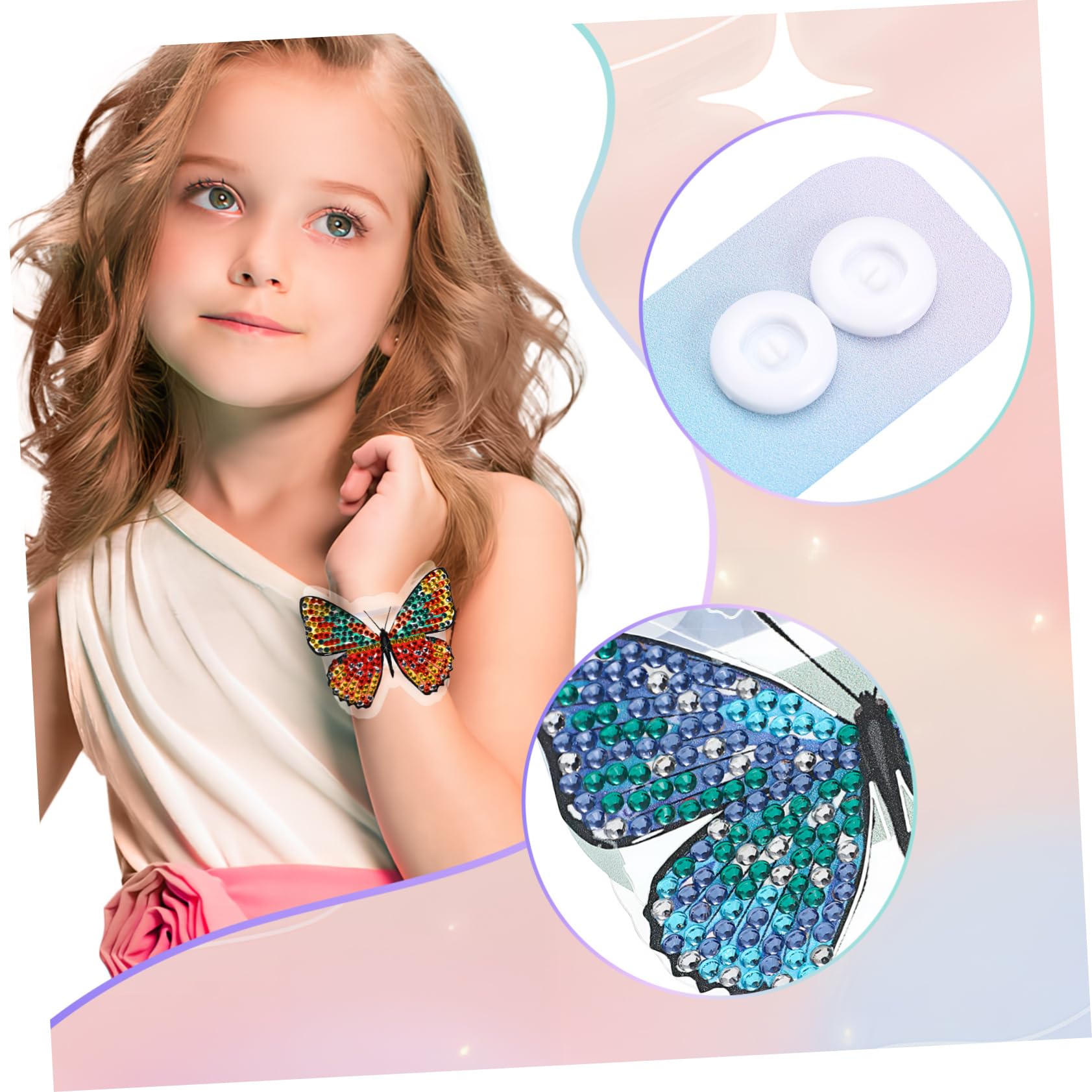 TOYANDONA 3juegos Pulseras De Diamantes Para Niñas Kit De Manualidades De Joyería Accesorios De Arte Diamante De Cumpleaños y Amistad