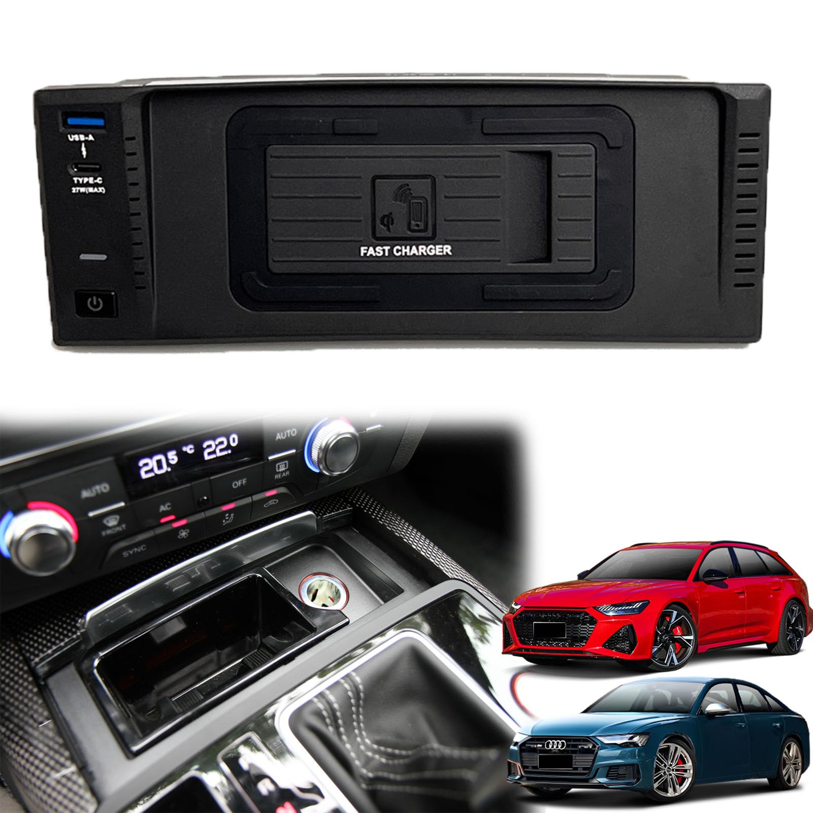 Audi Sport アクセサリー (USBメモリー機能付属) Amazon.co.jp: 27w Usb のアウディ A6 S6 RS6 2012-2018 A7 S7 RS7