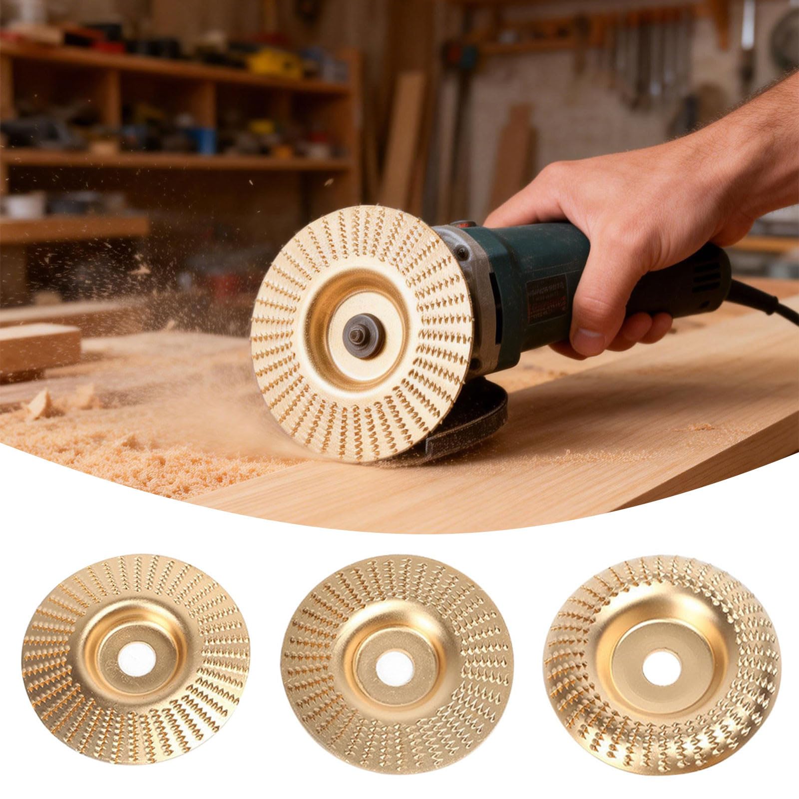 1 x Bohrung 16 22 mm Holzschleifscheibe Raspelscheibe 76x10mm Holz Hufbearbeitung für mini akku Winkelschleifer 100/22mm Hartmetall Holzarbeitungswerkzeug zum Formen, Schleifen und Schneiden