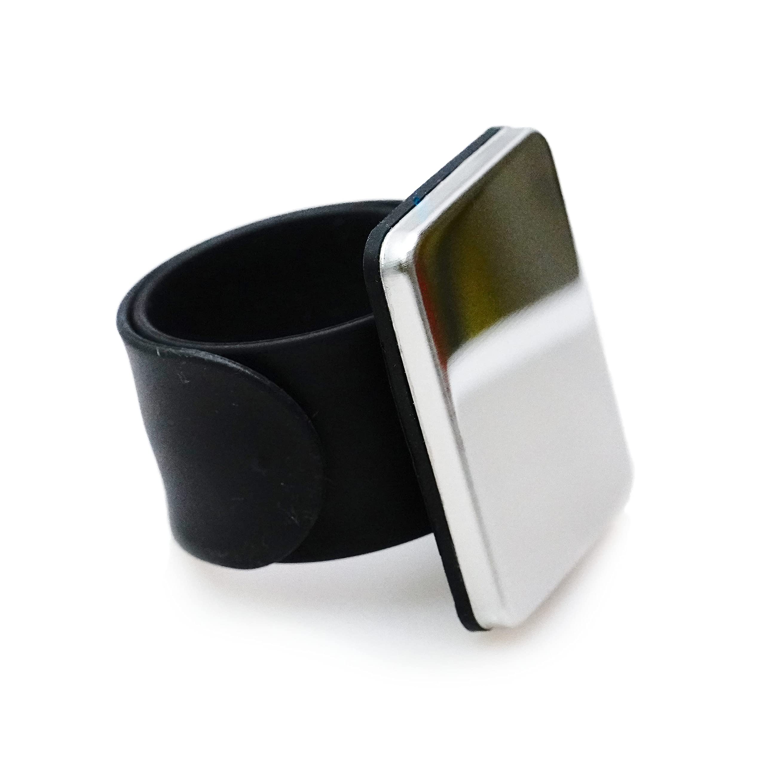 Trimz Magnetic Wrist Pin Cushion - Black Adjustable Sewing Wristband with Strong Magnet for Needles and Pins 240mm x 28mm