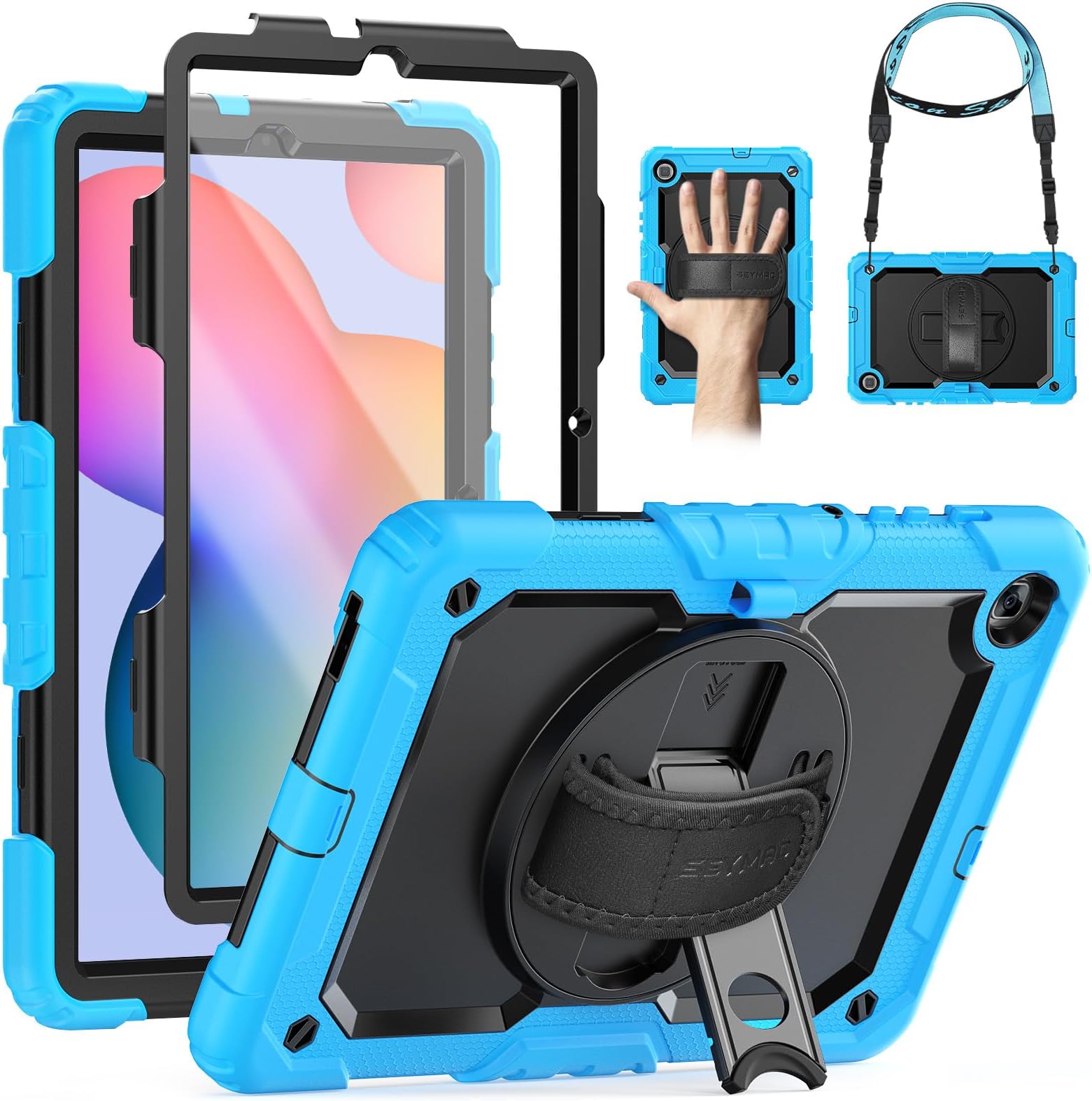 SEYMAC Case for Samsung Galaxy Tab S6 Lite 10.4 Inch 2024-2020, Light Blue