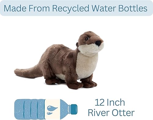 Miniatura 7 de The Petting Zoo Animal de peluche de nutria de río, regalos para niños, animales salvajes del zoológico Onez, juguete de peluche para correr de 18