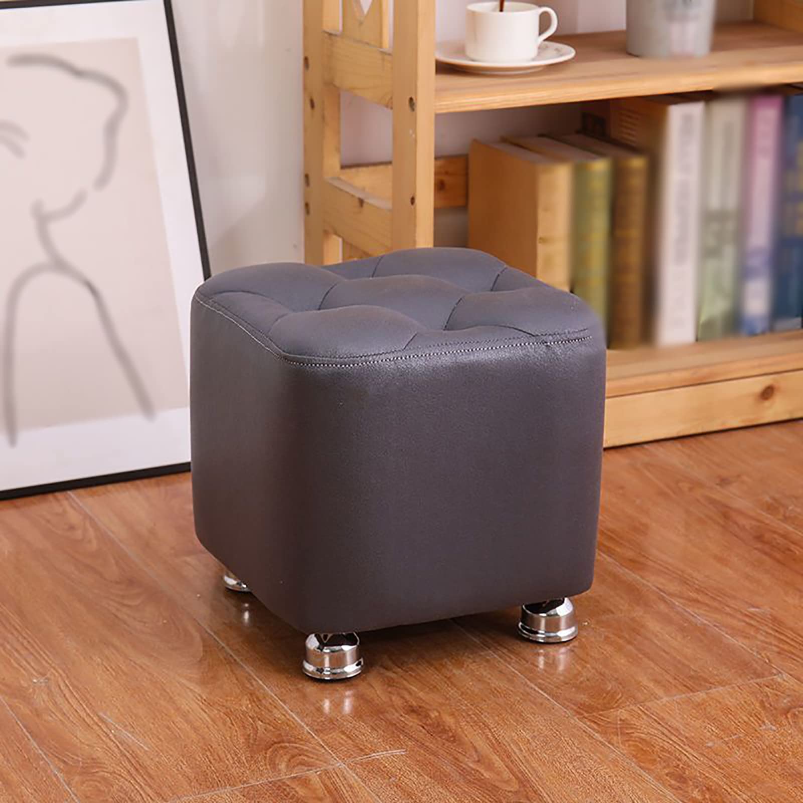 Repose-pieds petit ottoman rembourré de 26 cm pour salon