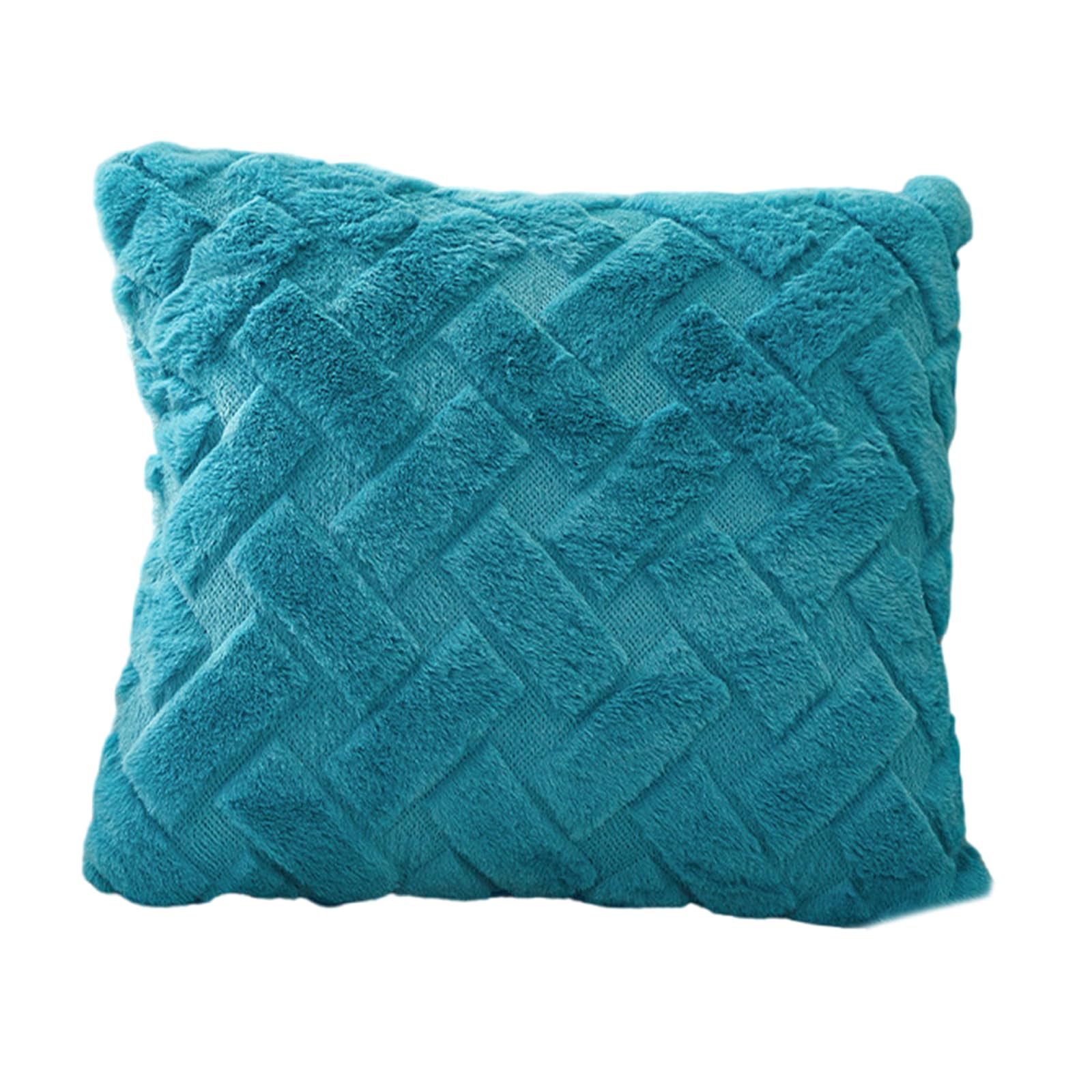Nucelit Luxurious Faux Furry Pillowcase Cushion Covers Pillow Sleeve with Striped Designs for Home Decoration 45x45cm Luxury Home Decors