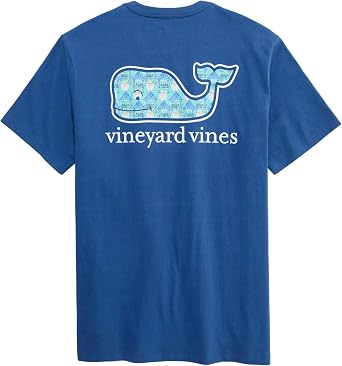 Vineyard Vines Mens Beach Bar Vibes Whale Fill Short-Sleeve Pocket Tee