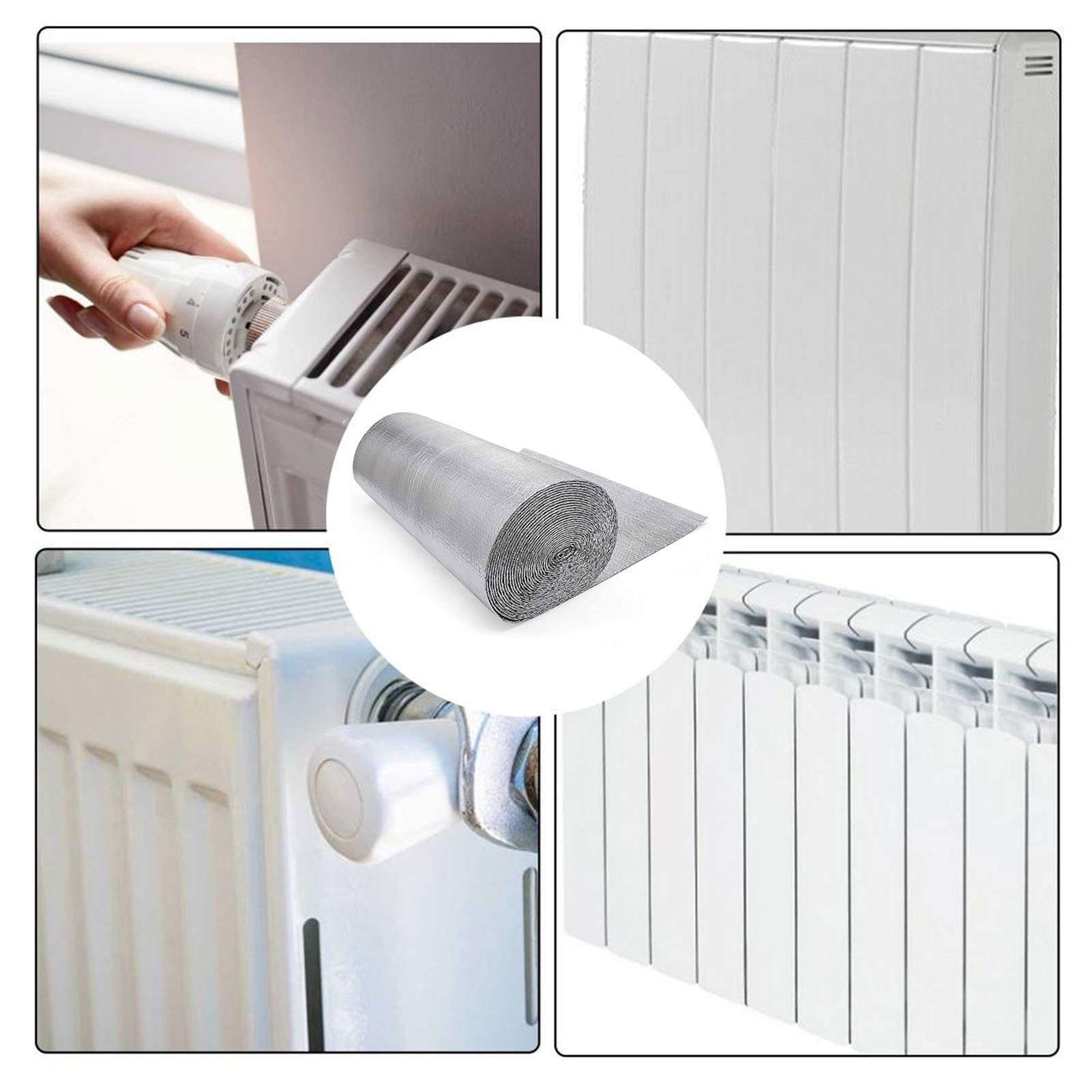 Isolante Termico Alte Temperature Pannelli Termoriflettenti Termosifoni Isolante Termico Adesivo per Termosifoni Foglio Isolante Termico Adesivo ( Size : 1x10m )
