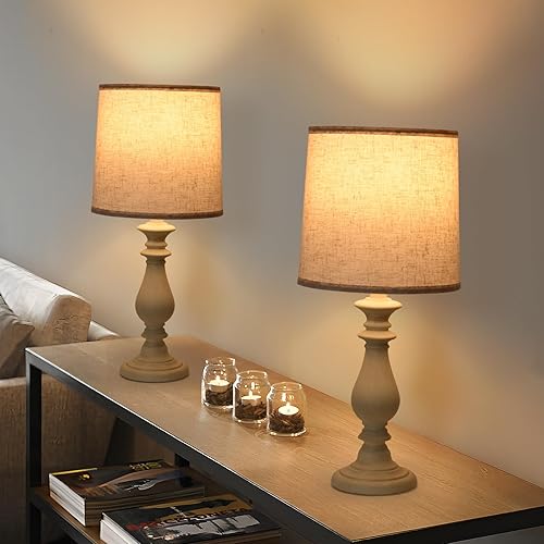 Miniatura 2 de Juego de 2 lámparas vintage rústicas de mesa de granja, lámpara de lectura de noche, mesita de noche, lámpara de tetera, lámpara de escritorio, 22