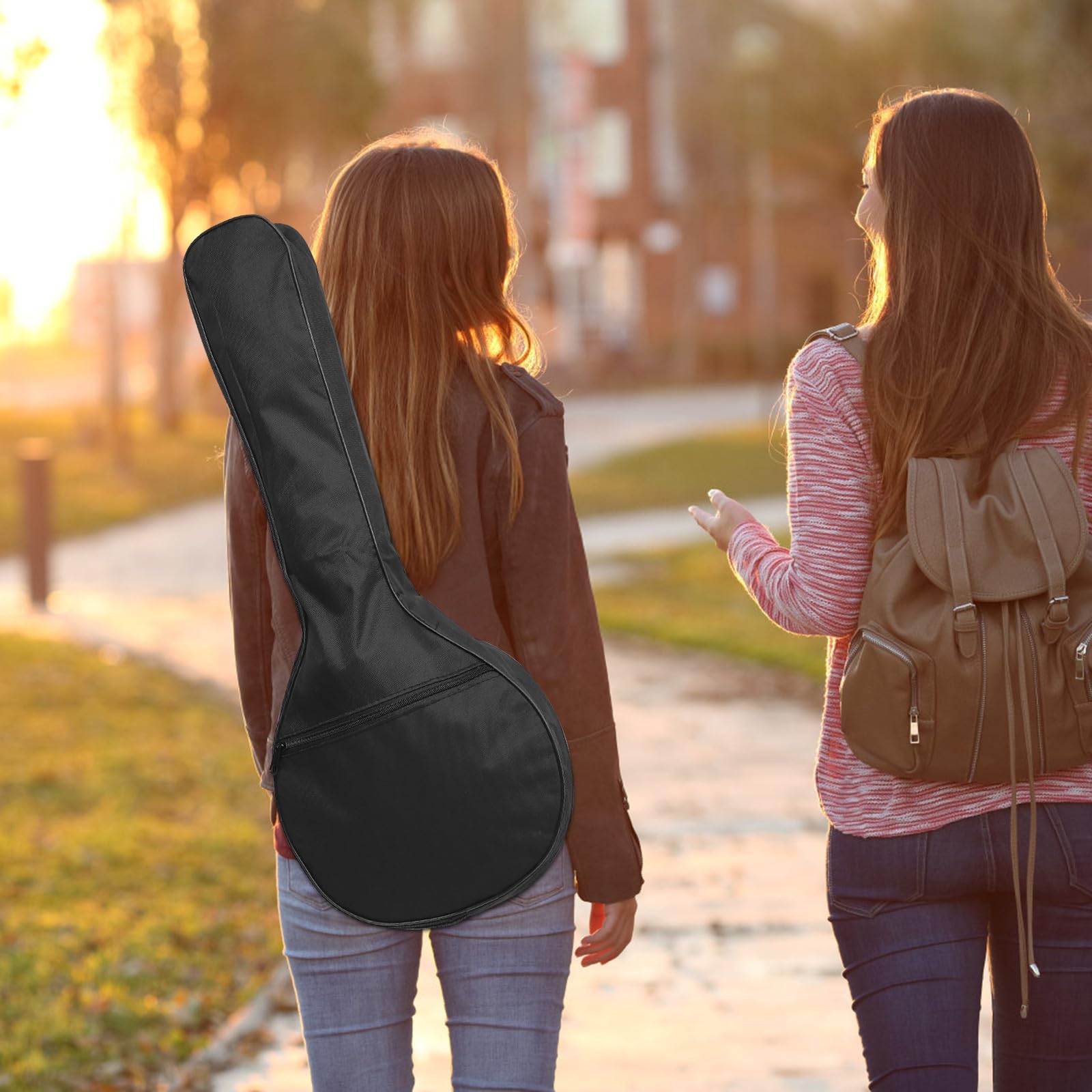Supvox Robuste Mandolinen Schultertasche aus Oxford Gewebe Portable und Gitarrentasche Gepolstert mit Delikater Verarbeitung für Mandolinenspieler