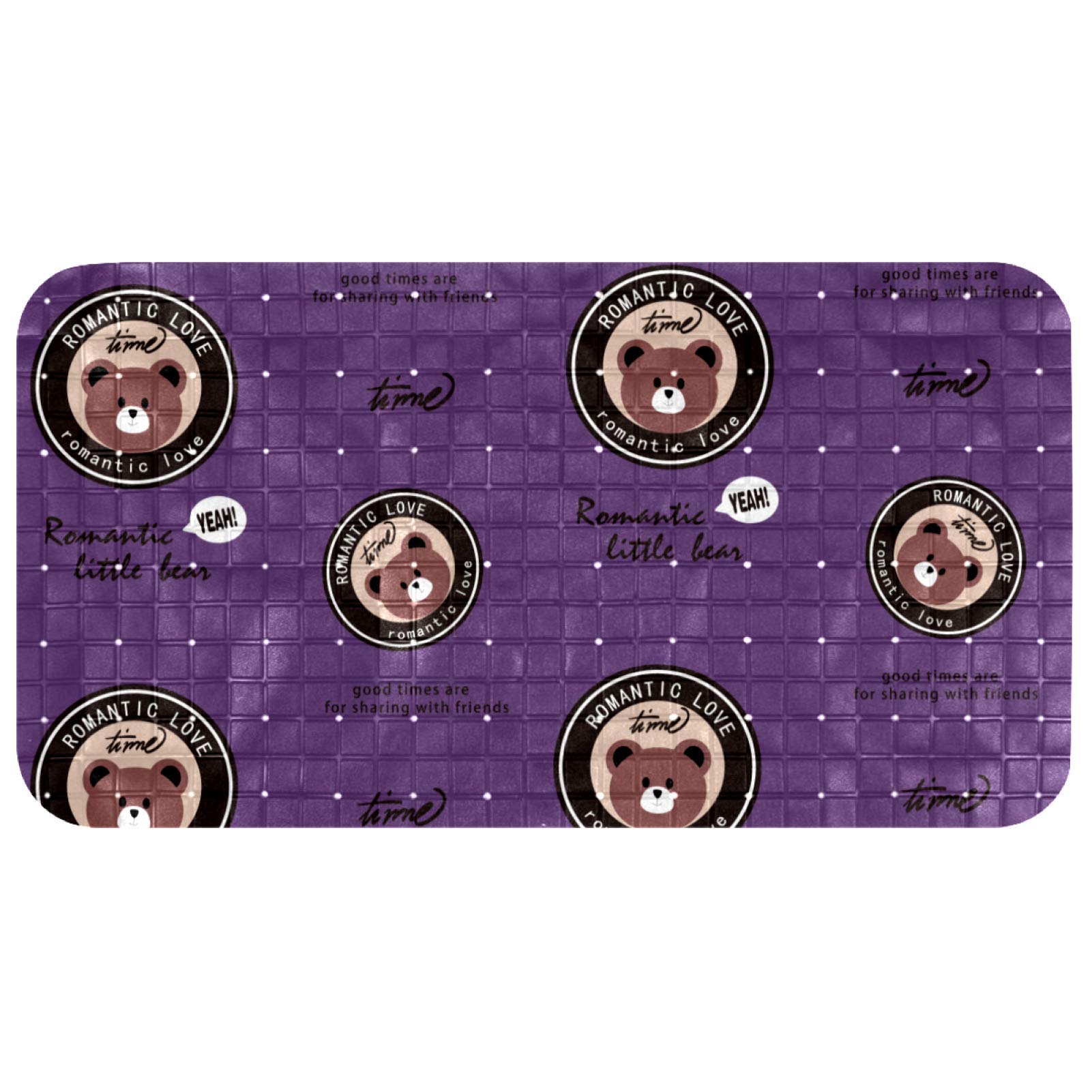Alfombrilla de baño suave Little Bear rectangular para suelos lisos