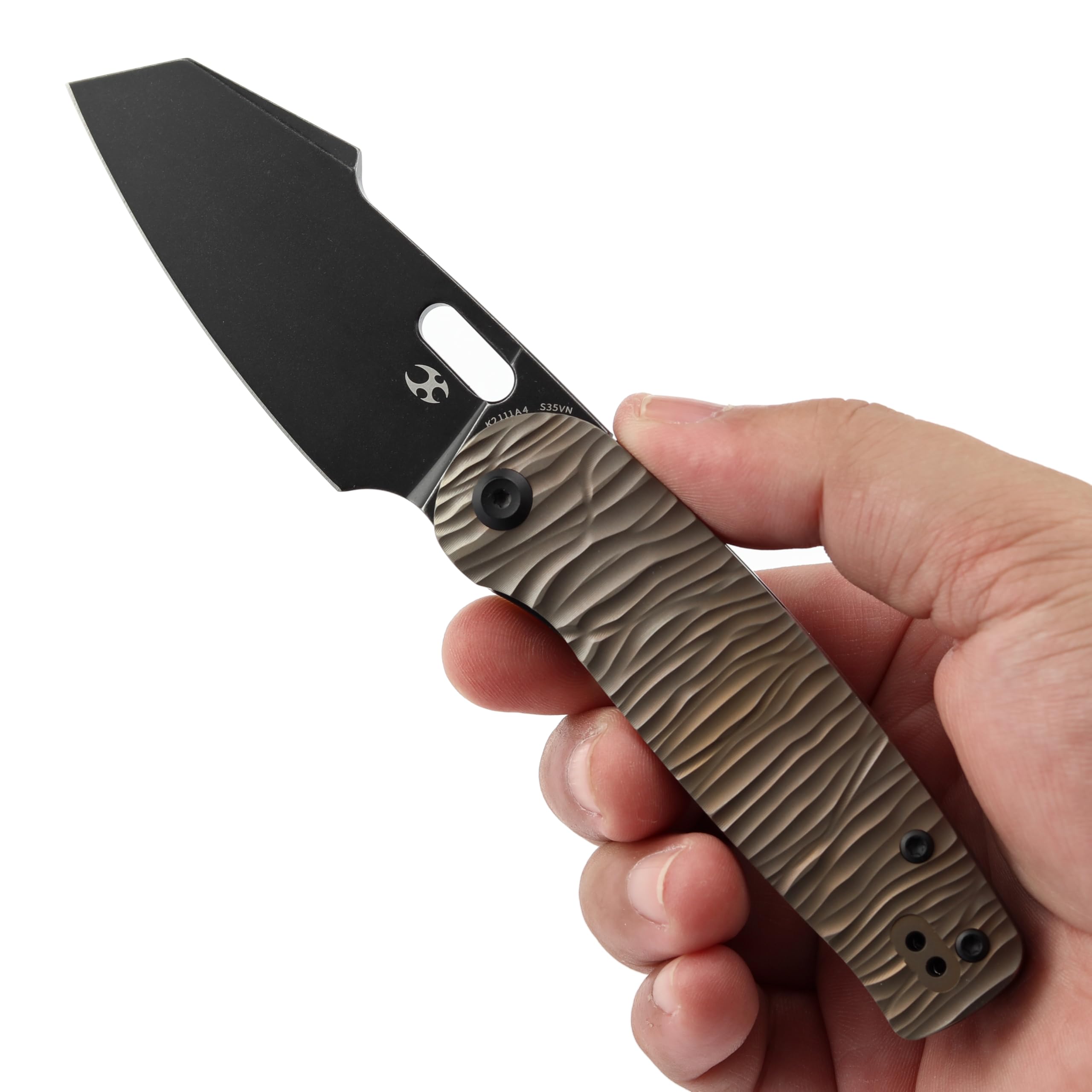 Amazon.com : KANSEPT Orlok Pocket Knife, 3'' Blackwash CPM S35VN