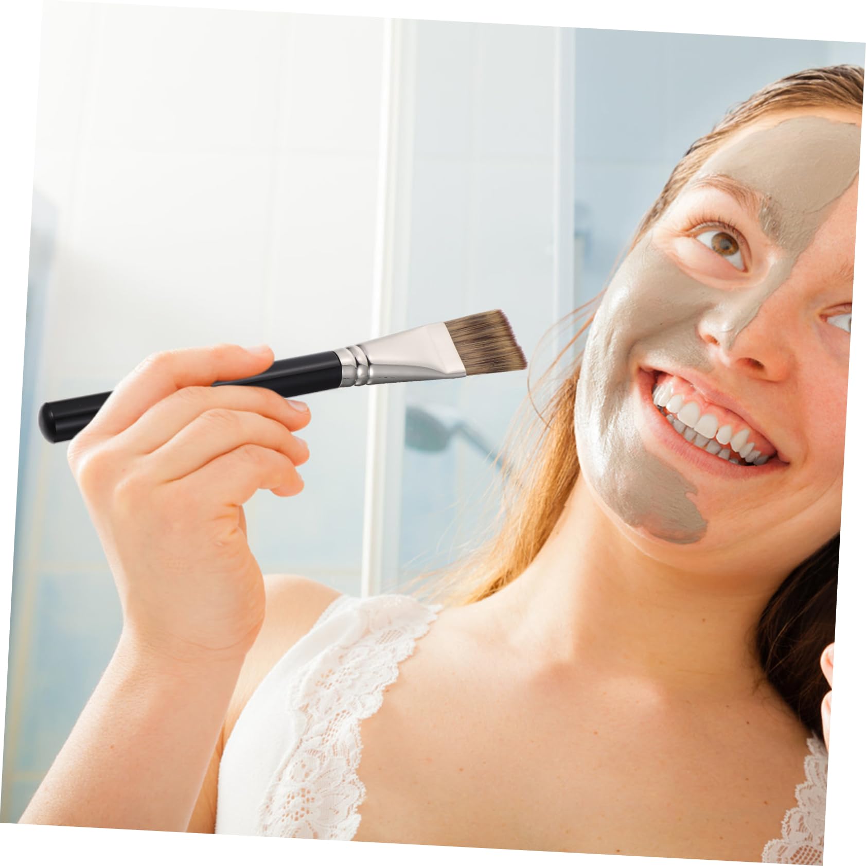 Beavorty 5piezas Brocha De Maquillaje Multifuncional Cabeza Plana Para Base y Polvo Herramienta De Cosméticos Para Difuminar y Aplicar Maquillaje Sin Desperdicio