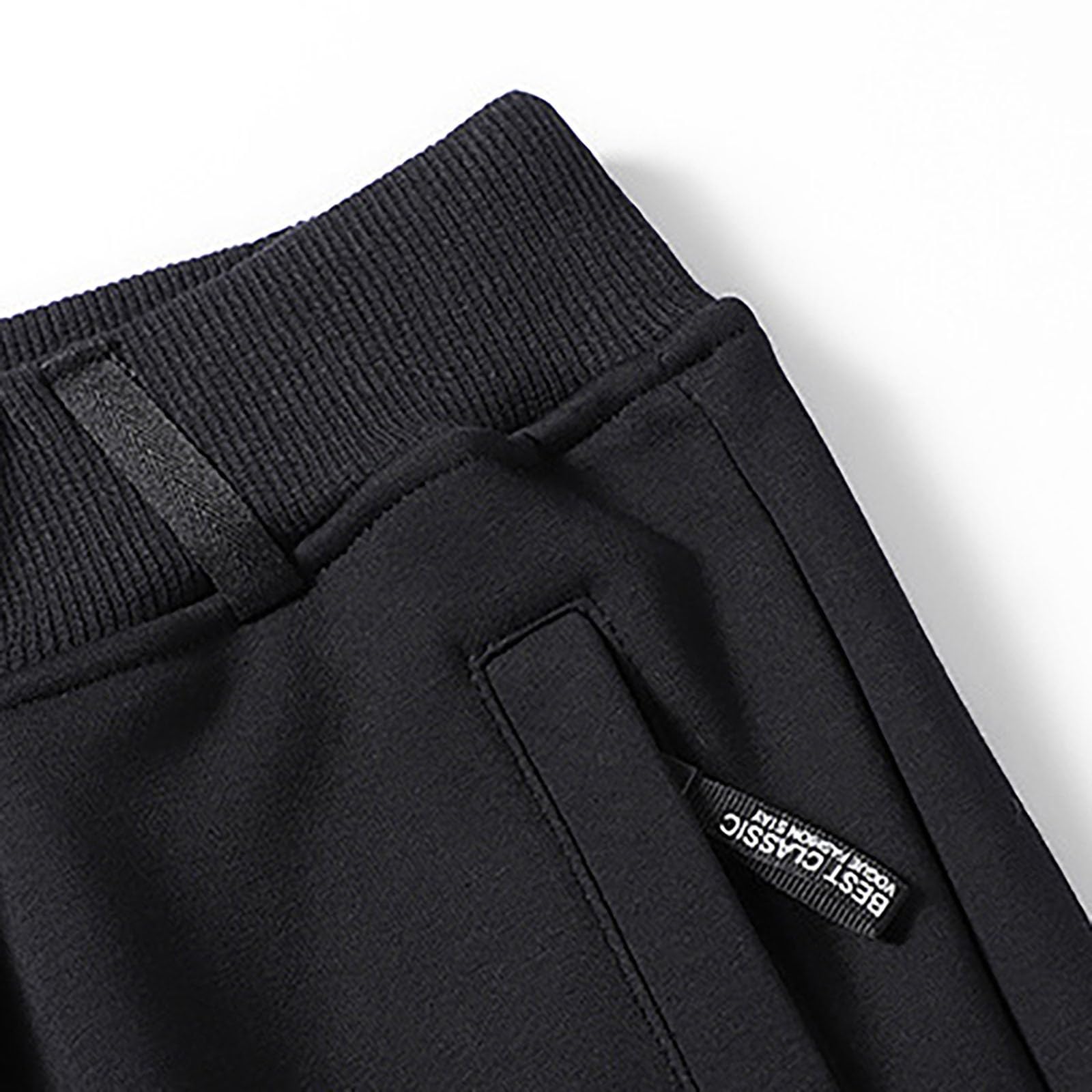 Generisch Pantaloni da jogging termici da uomo, in cotone, per il tempo libero, comodi, imbottiti, morbidi e spessi, in pile