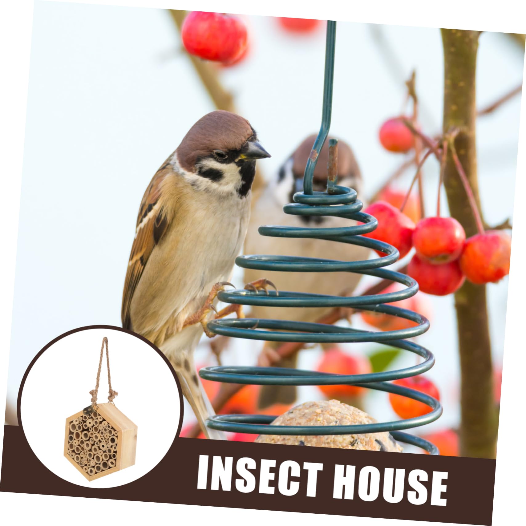 Casa De Madera para Insectos Hotel para Abejas y Decoración Exterior De Jardín Atrae Polinizadores y Contribuye La Biodiversidad
