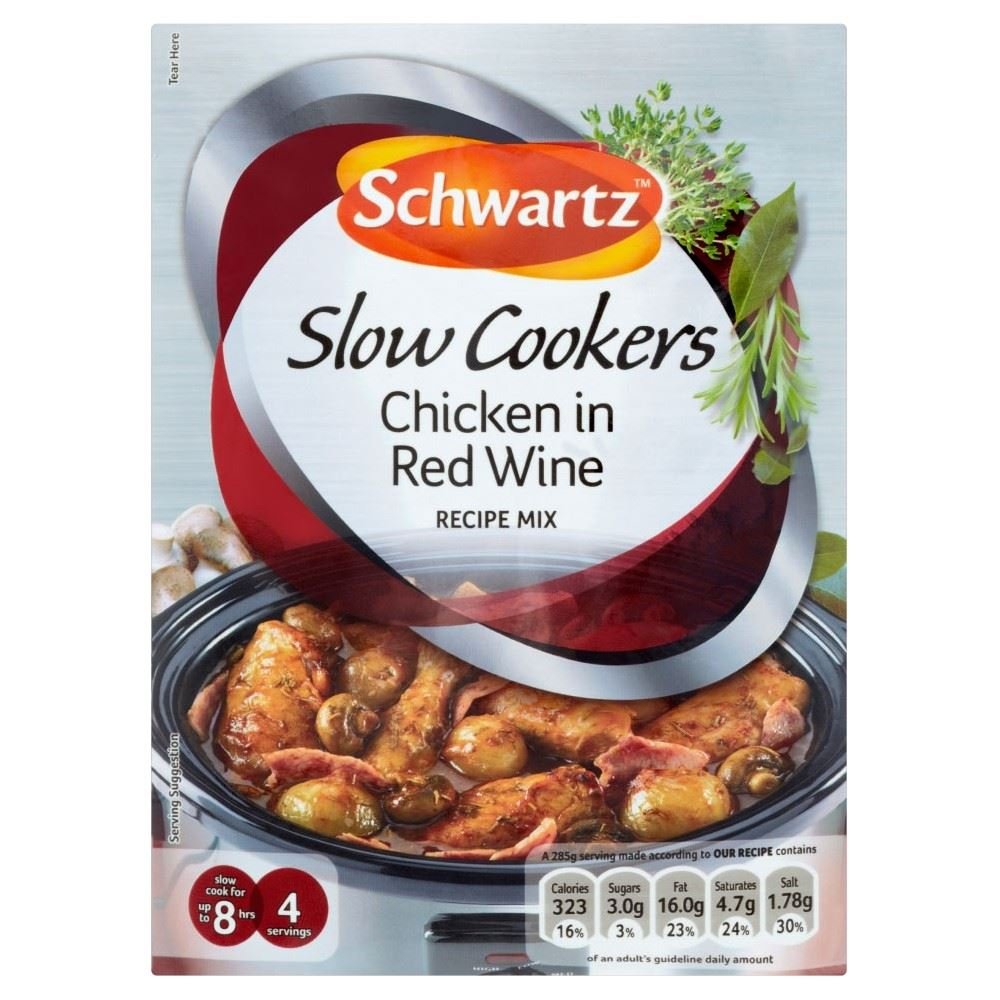 Schwartz Slow Cookers Chicken in Red Wine Recipe Mix (40g