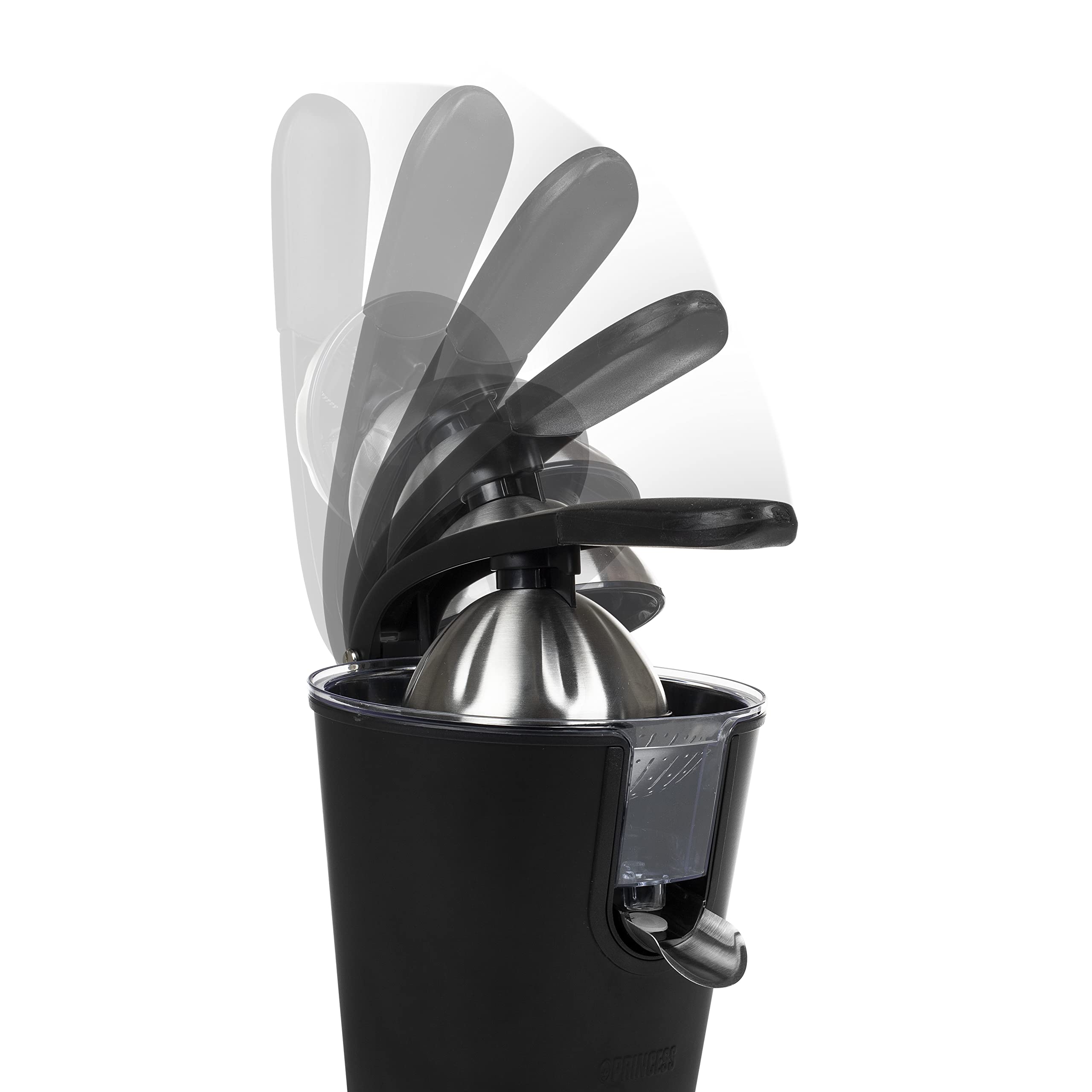 Princess Spremiagrumi Acciaio Black, 160 watt, Acciaio inossidabile, Professionale, Nero