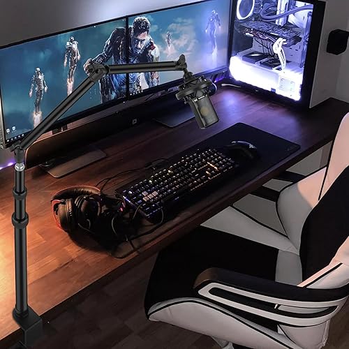 Miniatura 7 de Soporte de escritorio para cámara, soporte flexible para cámara, mesa de cámara web, abrazadera en C, montaje múltiple para fotografía, videografía,