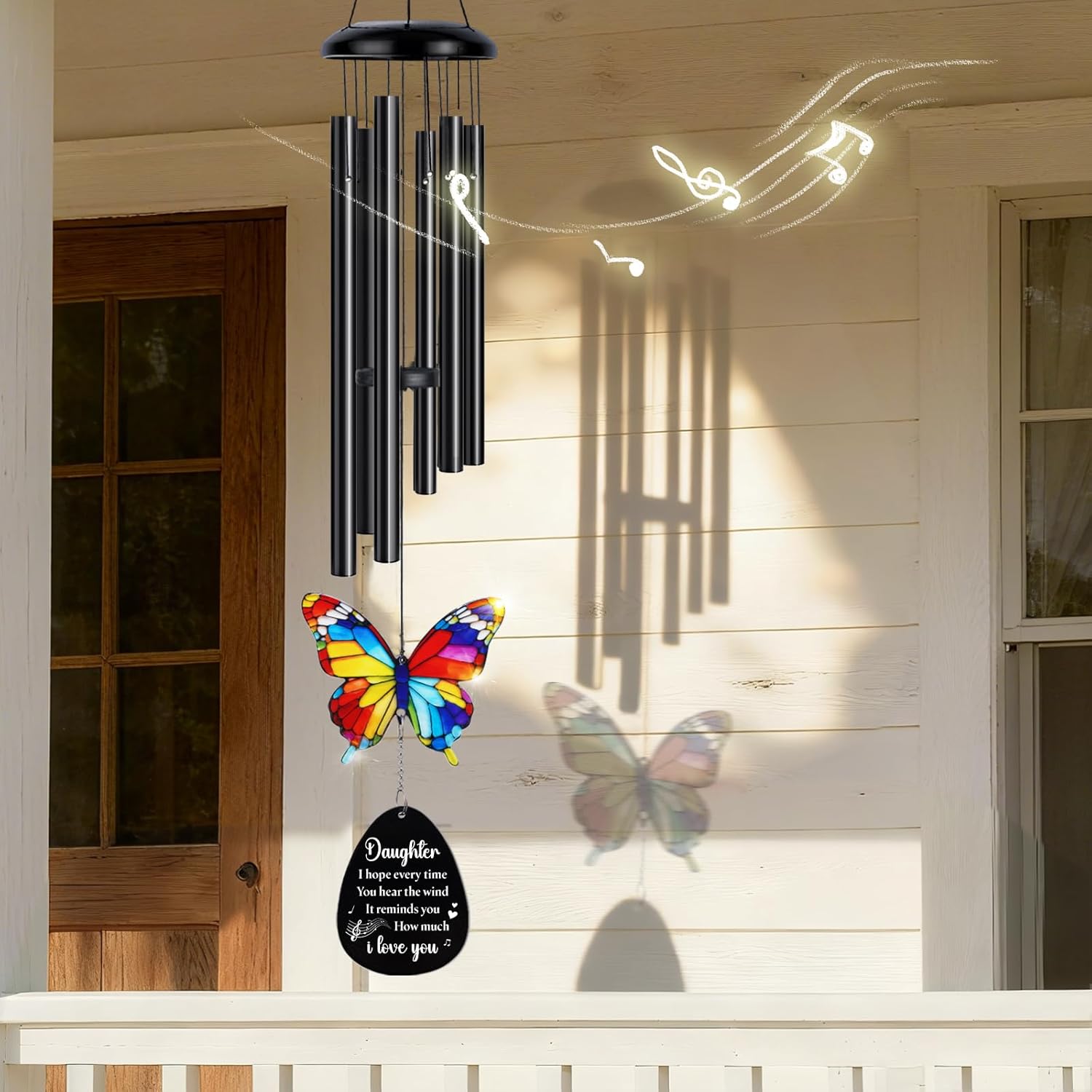 Daughter Gifts from Mom, Daughter Birthday Gifts, Gifts for Daughter, to My Daughter Wind Chimes, Love Reminder Daughter Gift for Birthday, Valentines Day, Graduation, Wedding - Image 7