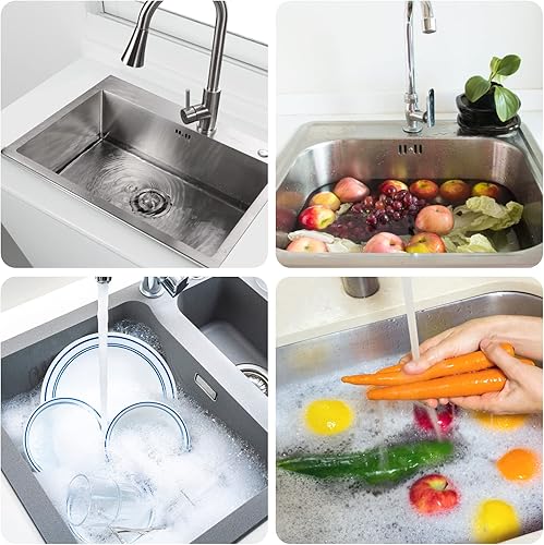 Miniatura 7 de RQYEKDO Tapón para fregadero de cocina, acero inoxidable de 3-12 pulgadas, cubierta universal para desagüe de brida de eliminación de basura, apto