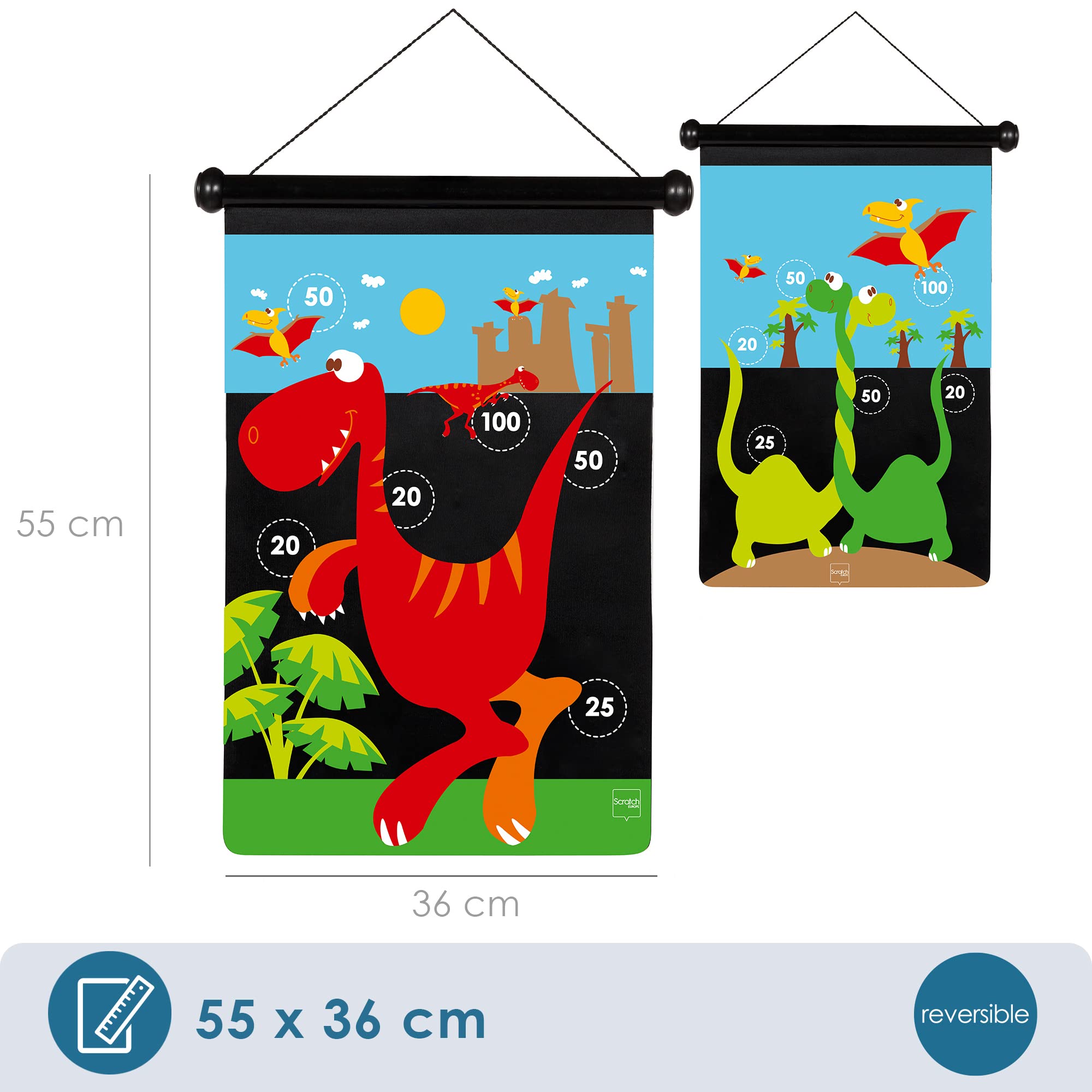 Amazon | スクラッチ (Scratch) マグネットダーツゲーム ダイナソー