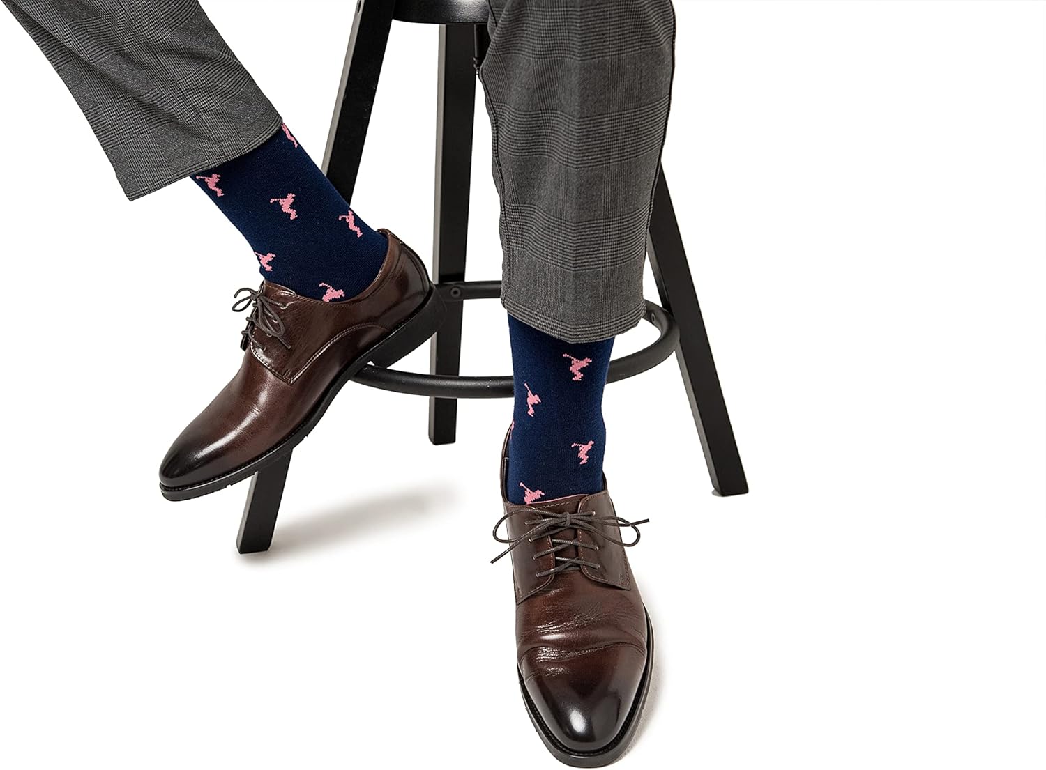 Auscufflinks Golfer Sports Socks | PINK Woven Golf Socks for Him | Birthday Gift for Golfers