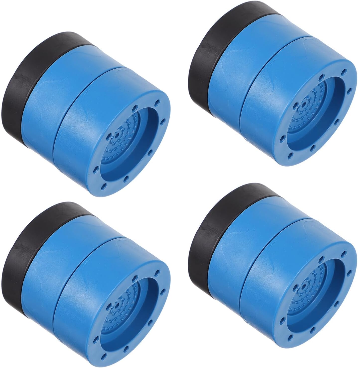 FUOYLOO 4pcs Anti-Vibration Foot Pads and Anti-Slip Cushions for Washing Machine and Furniture, 6cm Blue Shockproof Appliance Holder Mats for Household Use