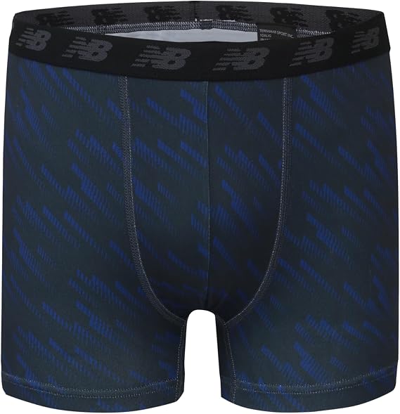 New Balance Boys' 3.5 Underwear, Performance Boxer Briefs (4 Pack)