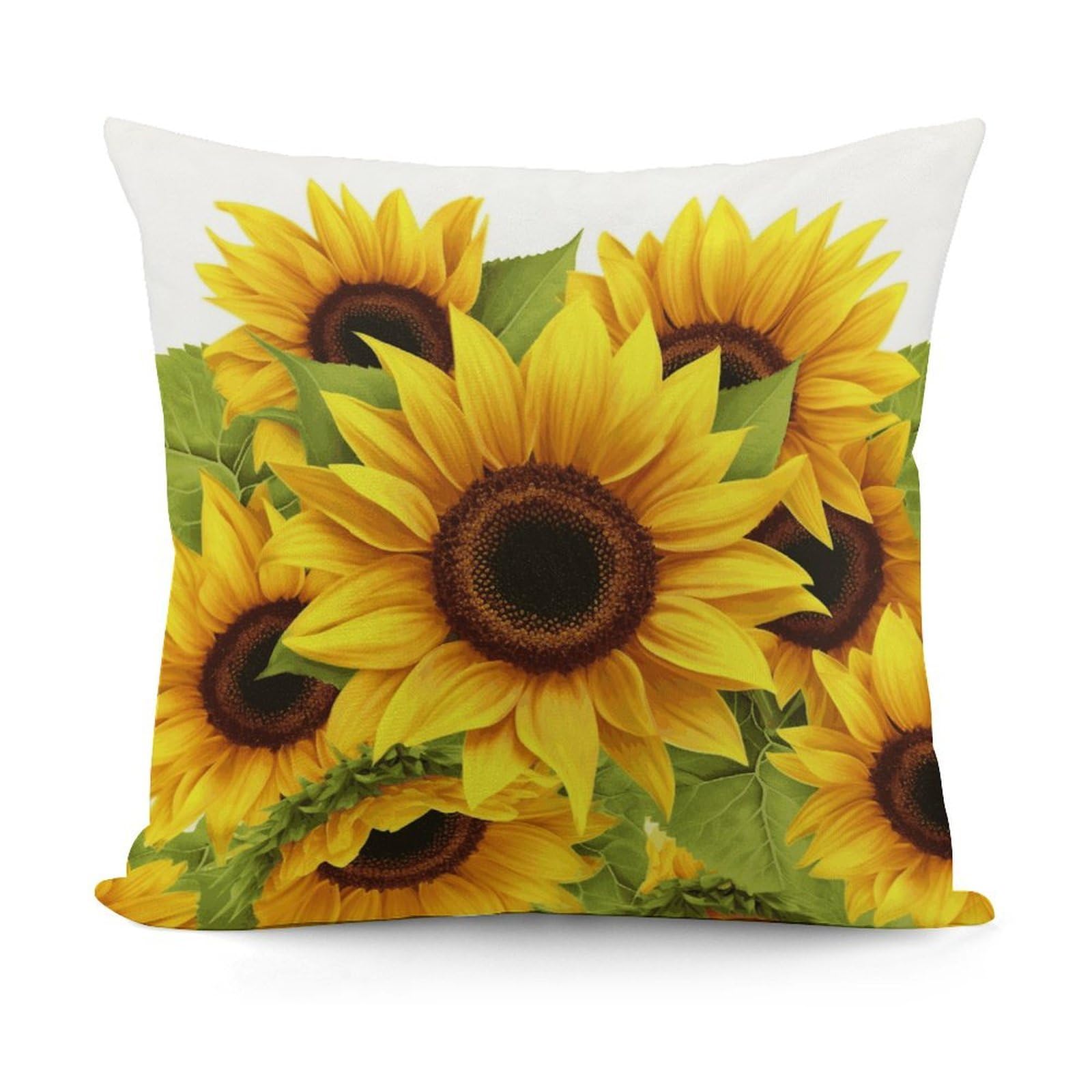 Adfgyerh Style Sunflower Decorative Pillow Covers, Throw Pillow Covers Soft For All Seasons, Pillowcases For Couch Living Room Sofa Bedroom 18X18 Inch