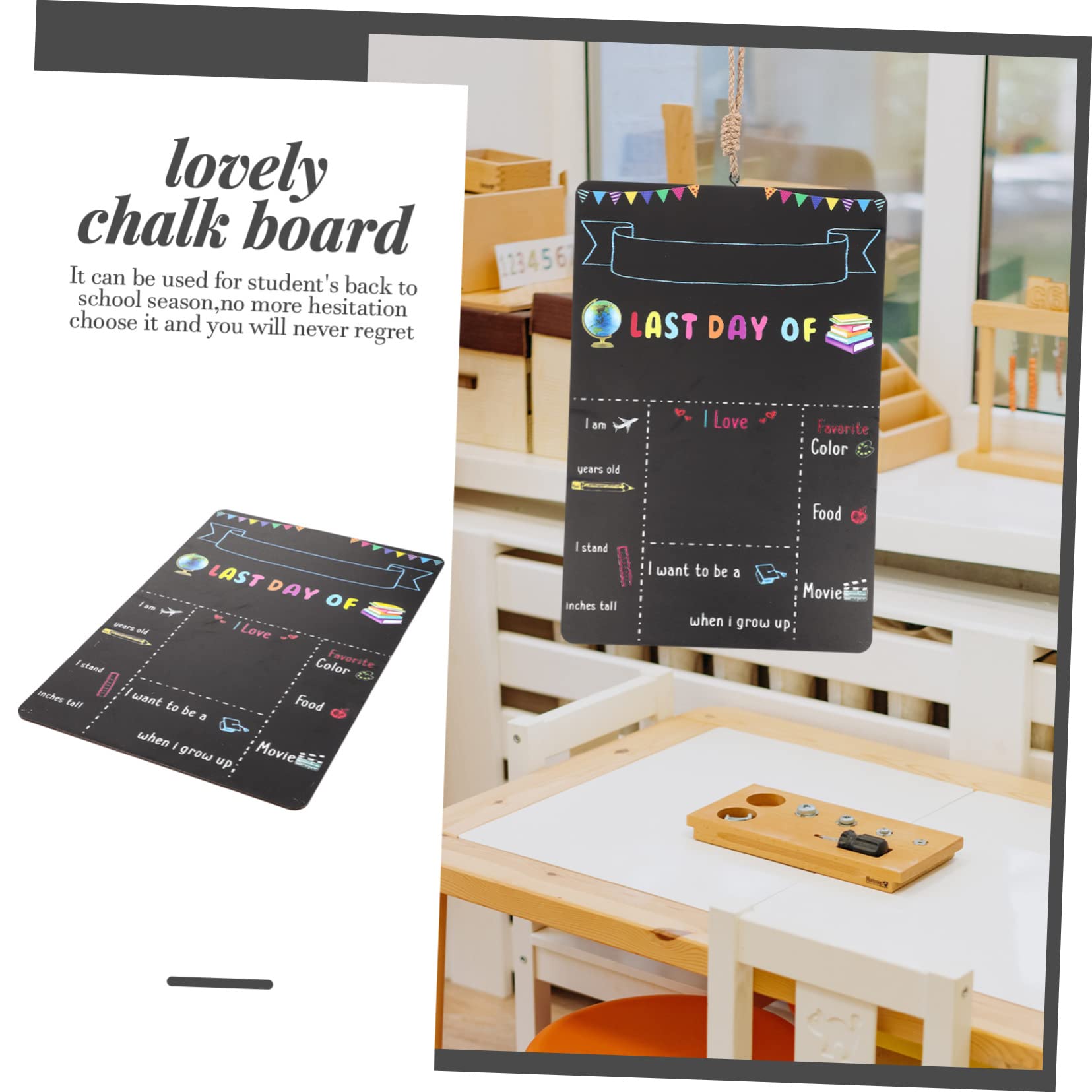 SHINEOFI 5 Stück Schultafeln In Pastellfarben Pergamentpapier Zum Backen Schwarze Kreidetafel Babytafel Schilder Schwarze Kommodenschubladen Verzinkte Schublade Kindertafel Aus Holz