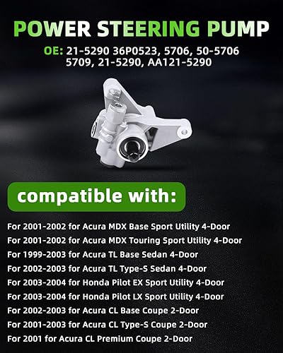 Miniatura 784 de SCITOO Bomba de dirección asistida compatible para 2005 para Saab 9-2X 2.0L, 2006 para Saab 9-2X 2.5L, 2004-2005 para Subaru Impreza 2.0L, 21-5396