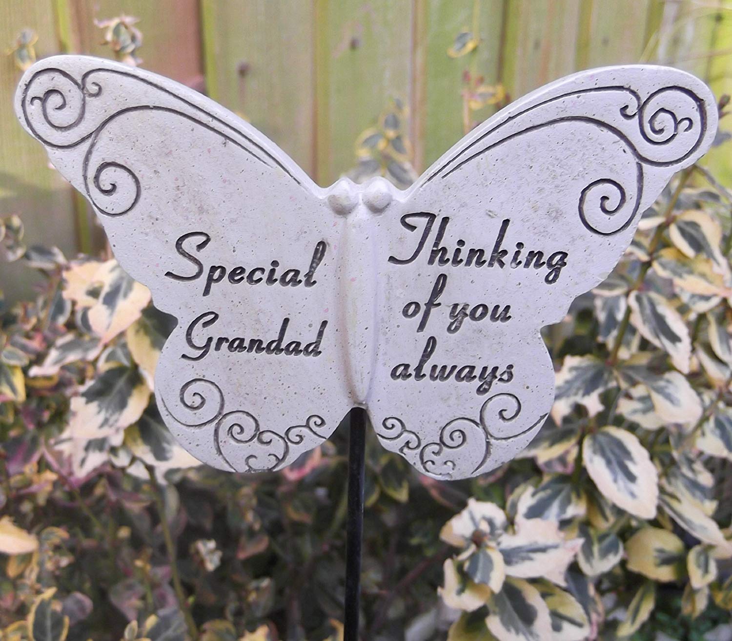 David Fischhoff Cream Memorial Butterfly Special Grandad Graveside Ornament