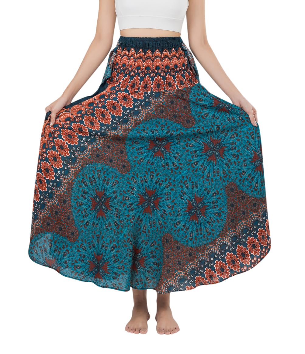Banjamath Womens Long Bohemian Style Gypsy Boho Hippie Skirt