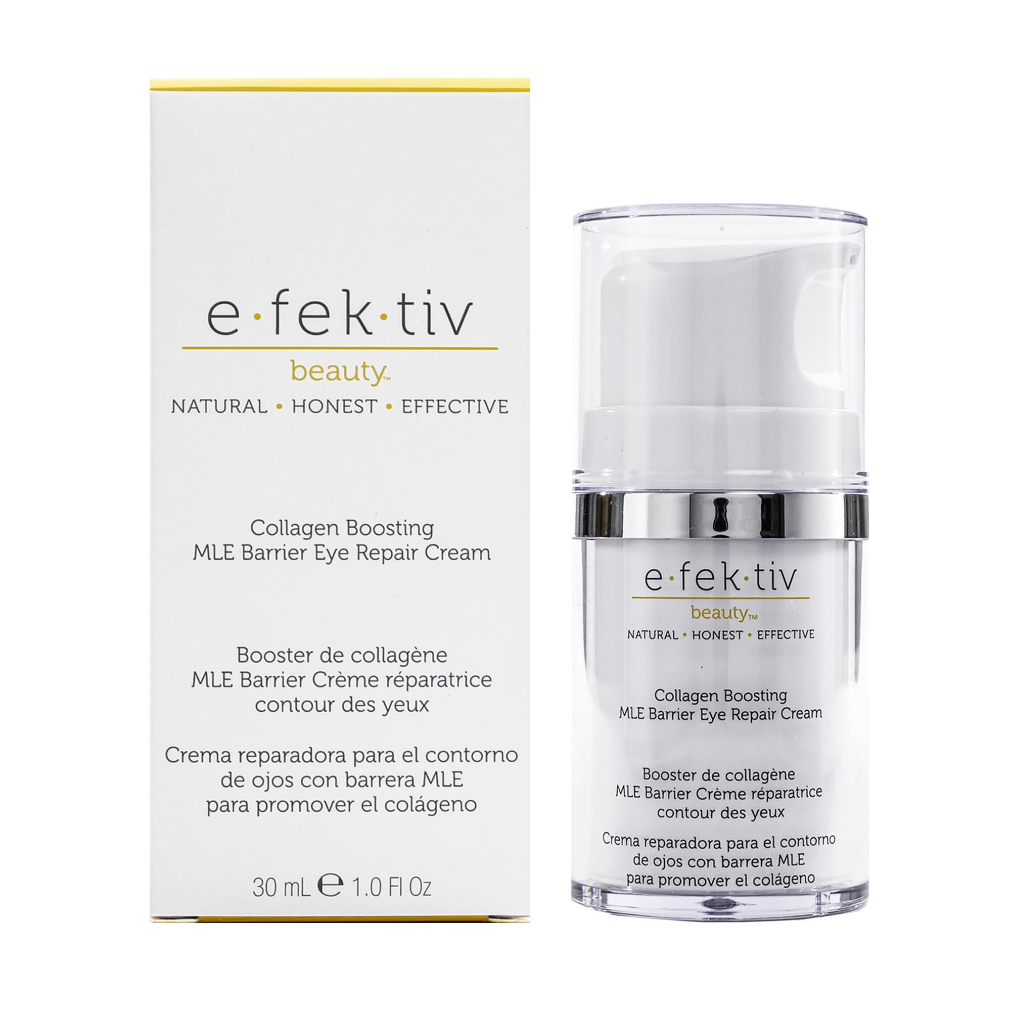 Collagen Boosting MLE Barrier Eye Repair Cream by e.fek.tiv for Unisex - 1 oz Serum, Cranberry, 30 g (Pack of 1)