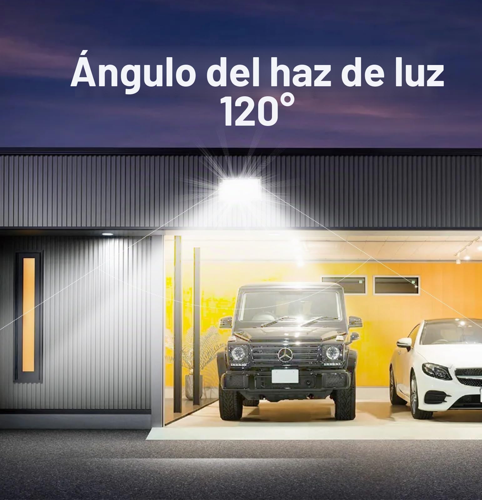 CREATESTAR Focos LED Exterior 100W, 2 Piezas IP65 Impermeable Proyector LED Exterior, foco exterior de Floodlight, foco blanco frío de, luz de inundación para almacén, jardín, garaje, patio