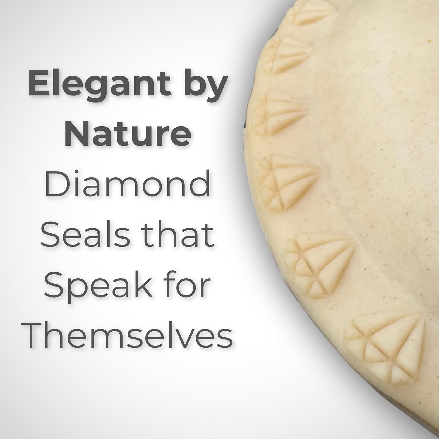 Empanada Maker, Diamond Crimp Design, Personalized Name or Logo, Empanada Maker Machine, Dumpling Press Mold, Pierogi Press and Cutter, Calzone Press, Made in USA (6 Inch)