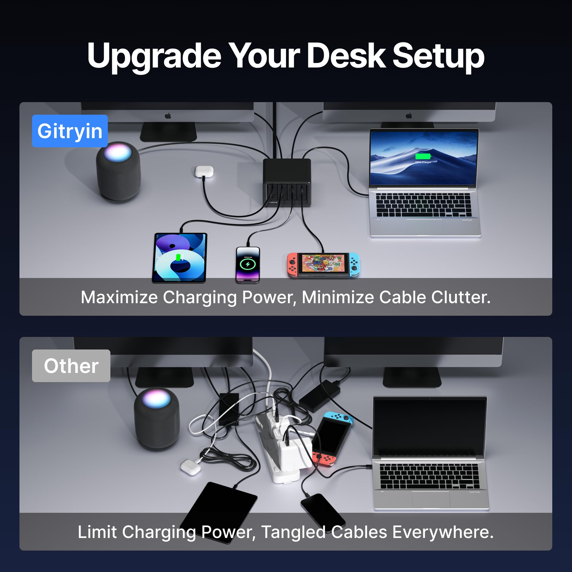 Gitryin 12-in-1 Desktop Charging Station Review - Dettaglio