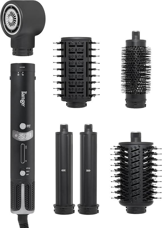 TurboStyle 5-in-1 Air Styler & Hair Dryer, Auto-Curlers, Black | Coanda Airflow, Brushless Motor, Dual Voltage, Volumizing Brush, Gloves & Storage Bag Included