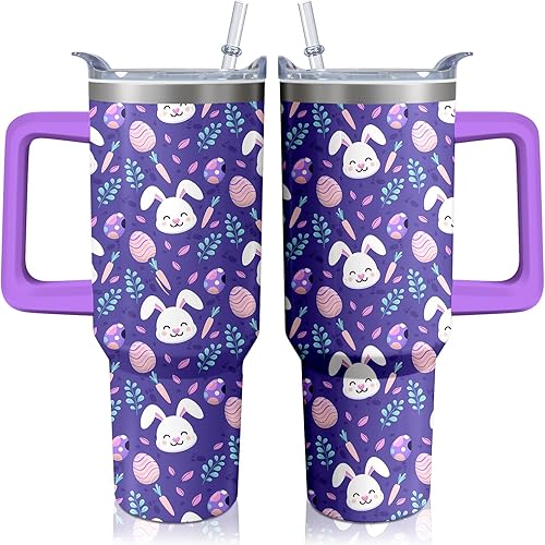 Vista 22 de Vaso de 40 onzas con asa para estilista para estilista, para mujer, taza aislada de acero inoxidable, botella de agua para peluquería, cosmetología