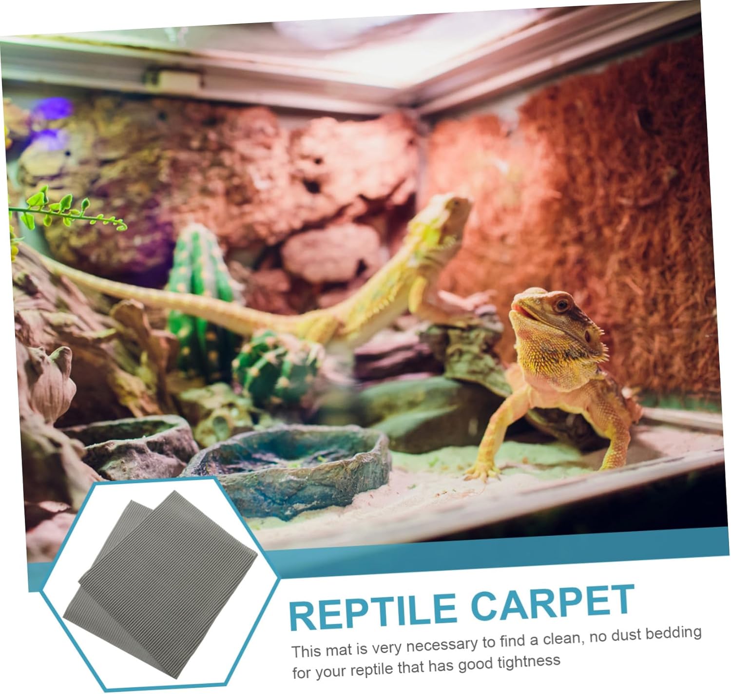 Moisturizing Reptile Mat for Terrariums Snake Bedding Liner Reptile Tank Carpet Lizard Tortoise Enclosure Mats Pet Supplies