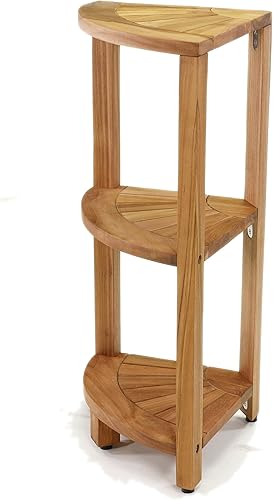 Miniatura 8 de AquaTeak Kai™ Petite - Soporte de almacenamiento de ducha de esquina de teca